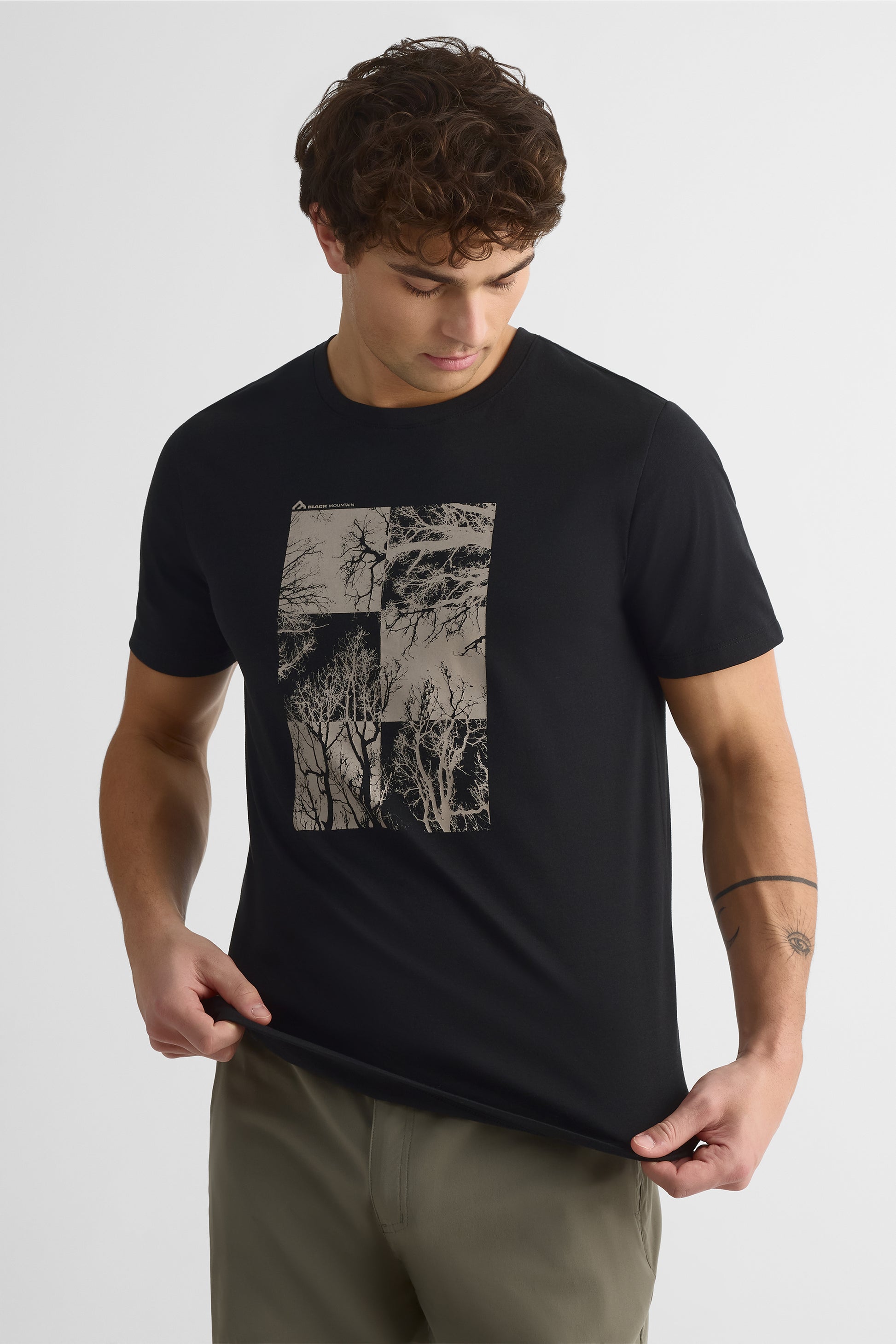 T-shirt imprimé - Homme && NOIR