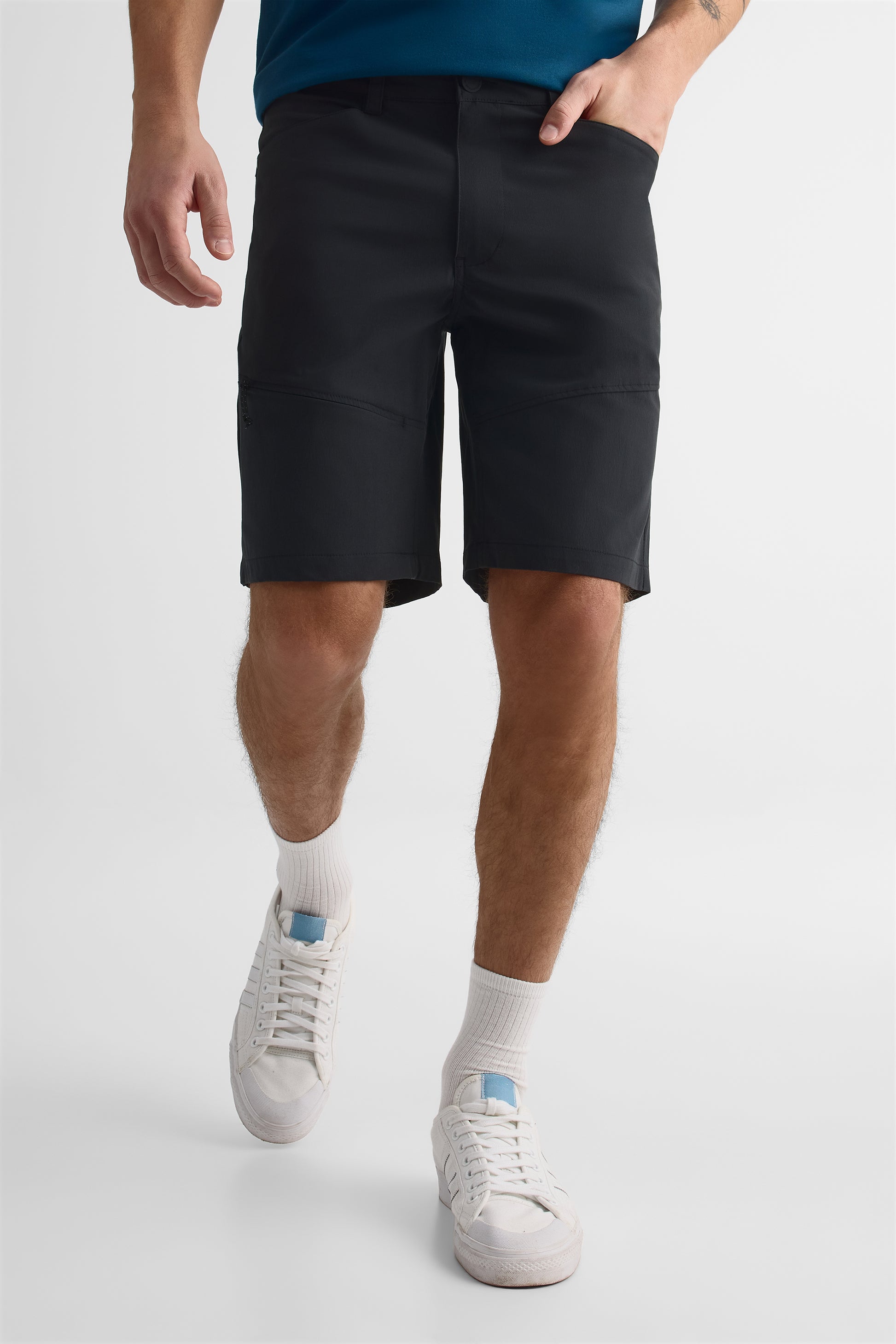 Short coupe droite - Homme && NOIR