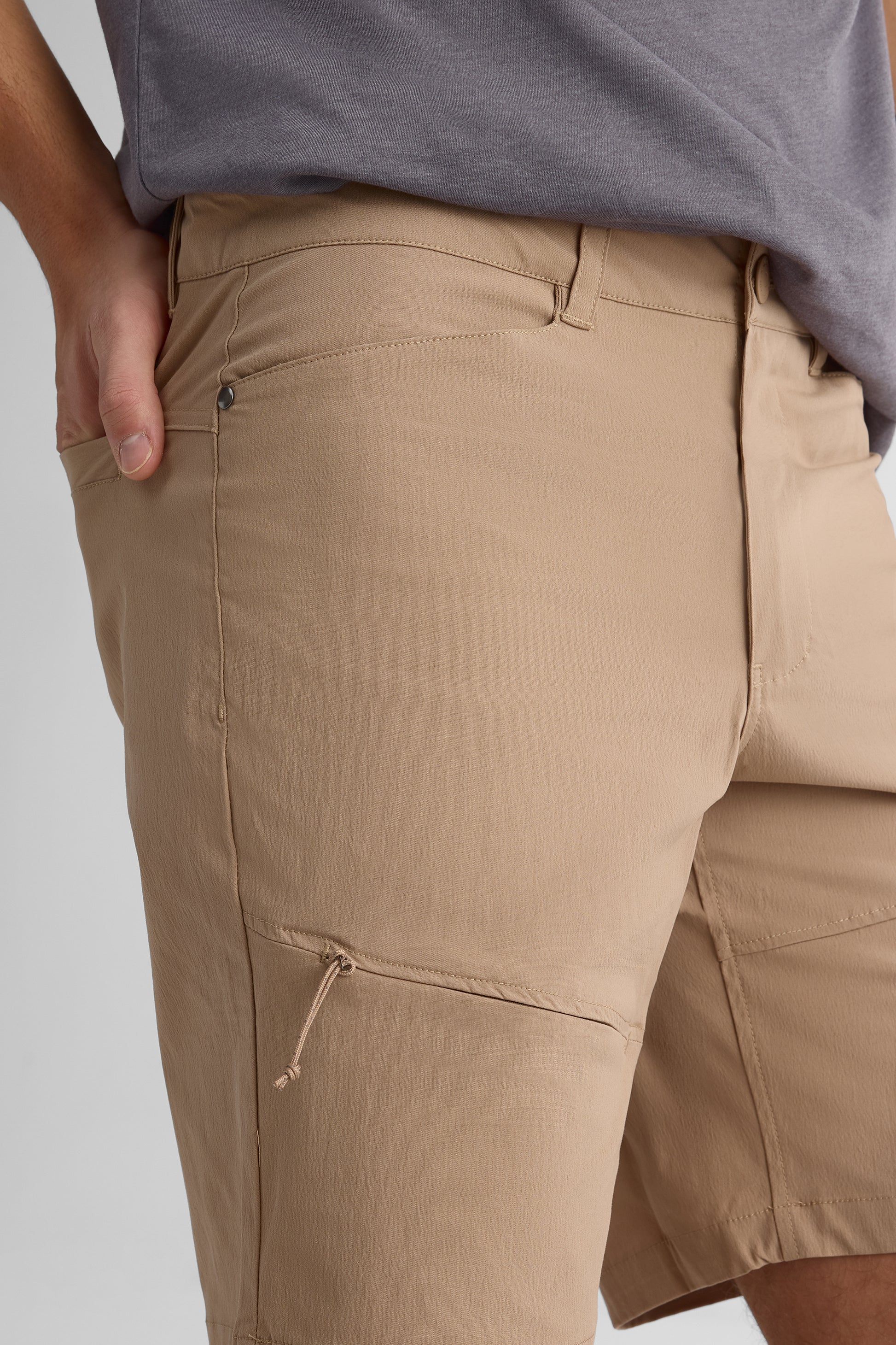 Short coupe droite - Homme && TAUPE