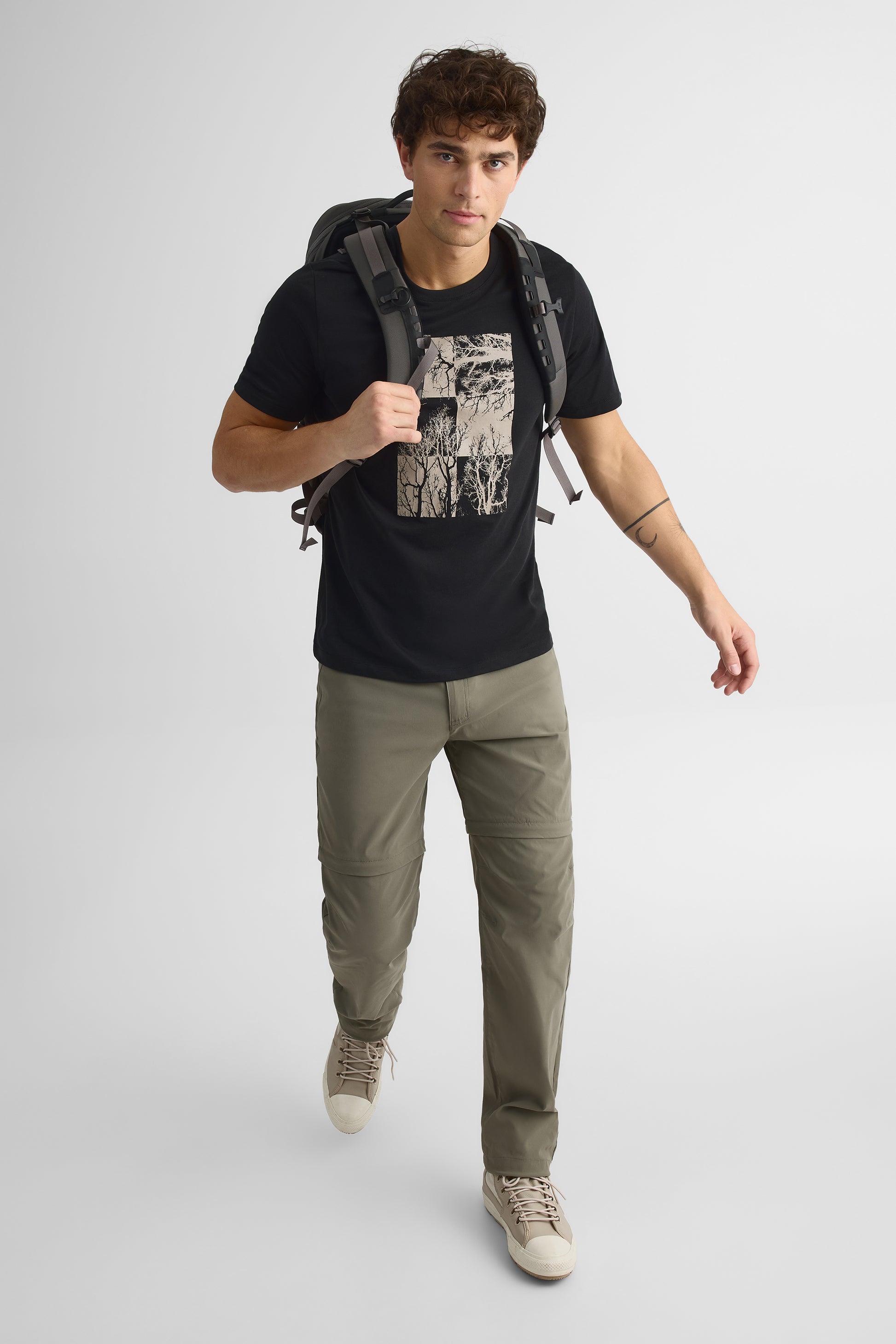 T-shirt imprimé - Homme && NOIR
