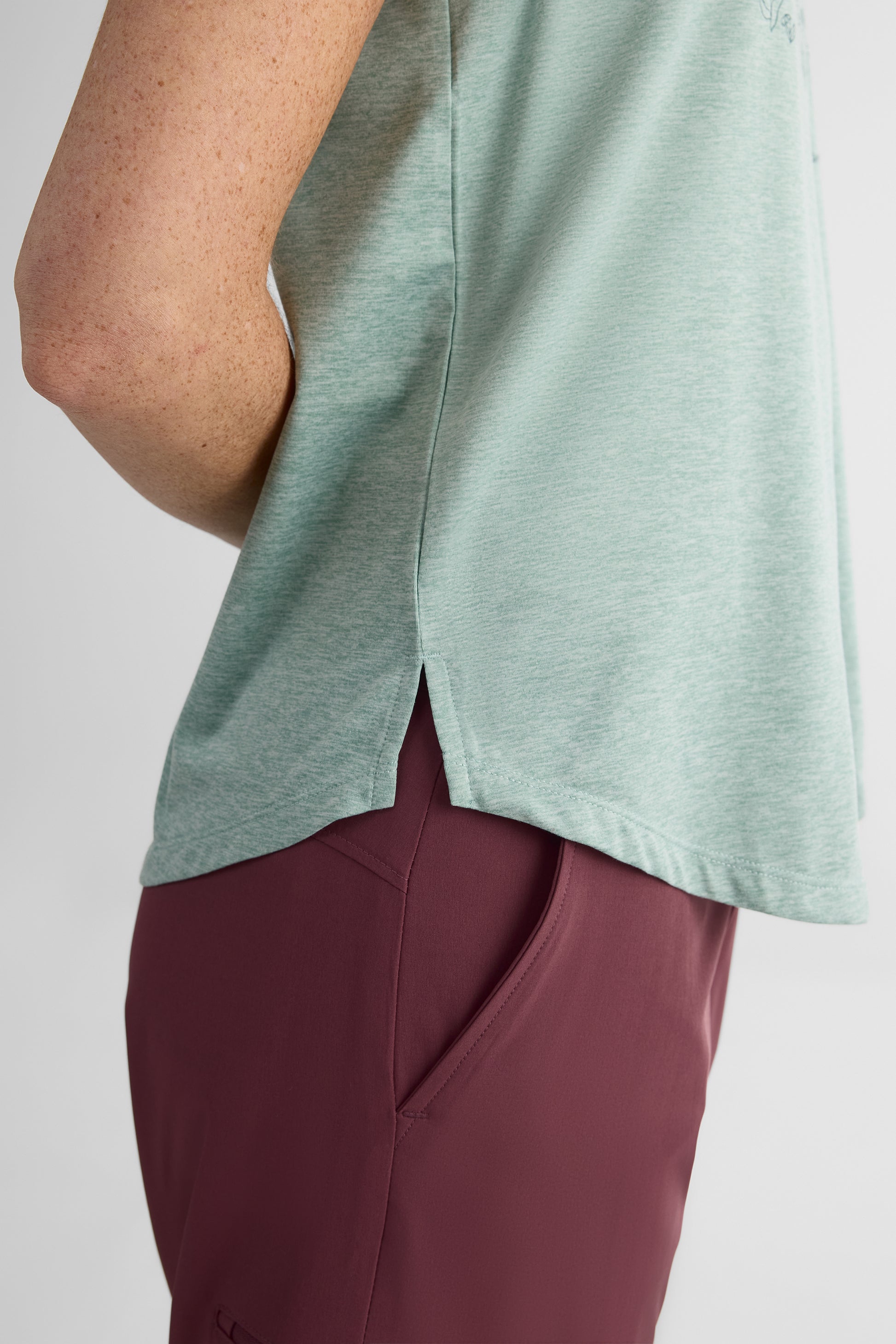 Camisole boxy à fentes – Femme && VERT MIXTE