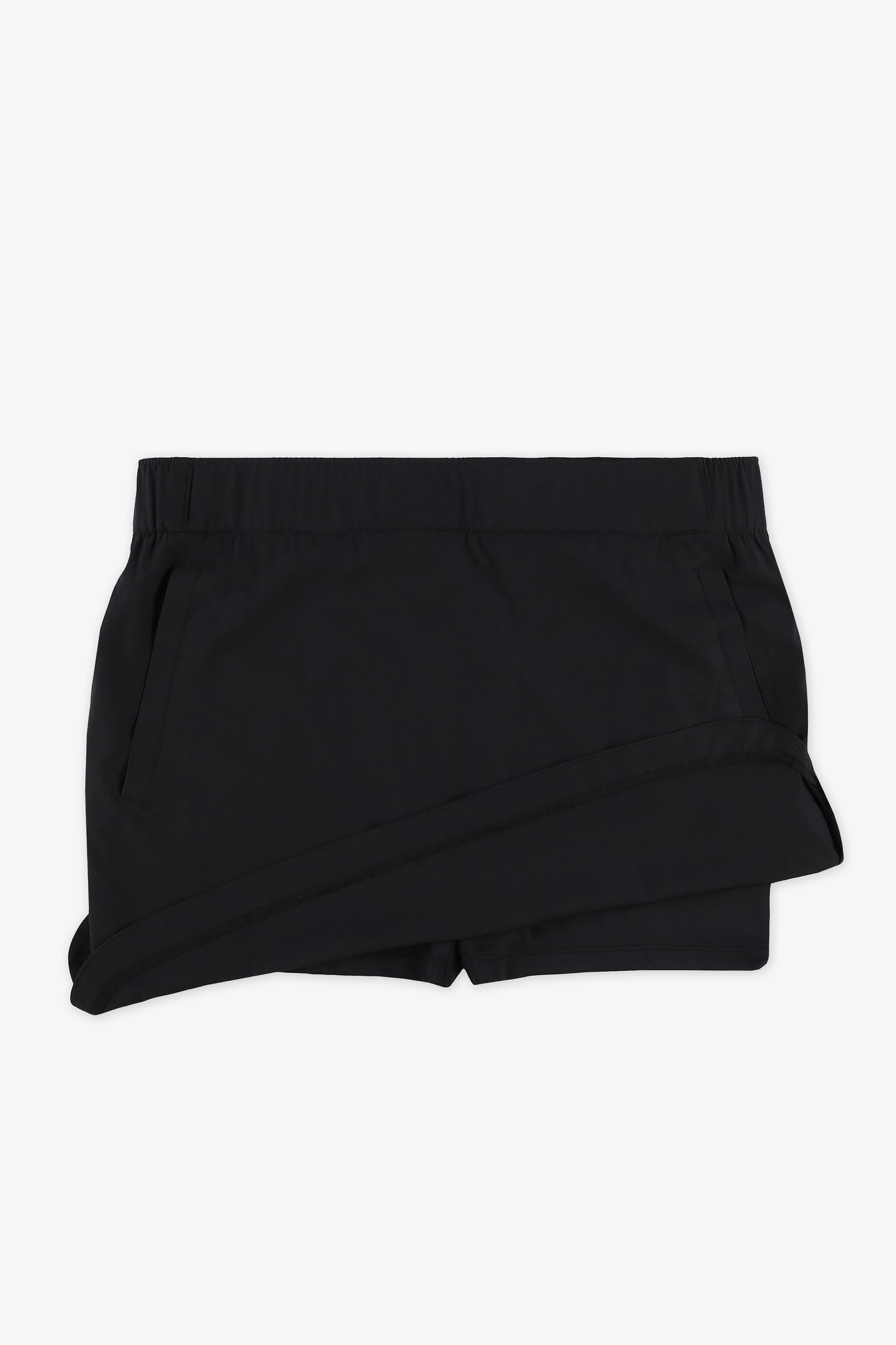 Skort femme avec poches zippées - Uni && NOIR