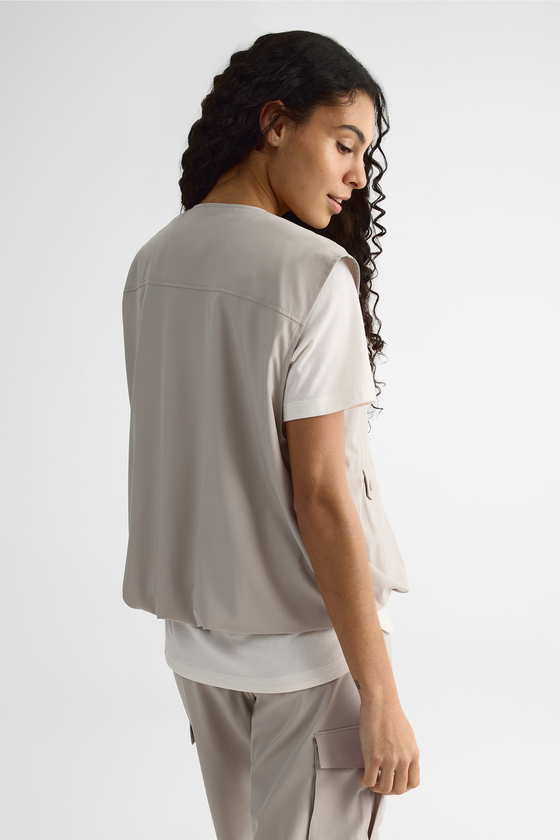 Veste utilitaire sans manches - Femme && BEIGE