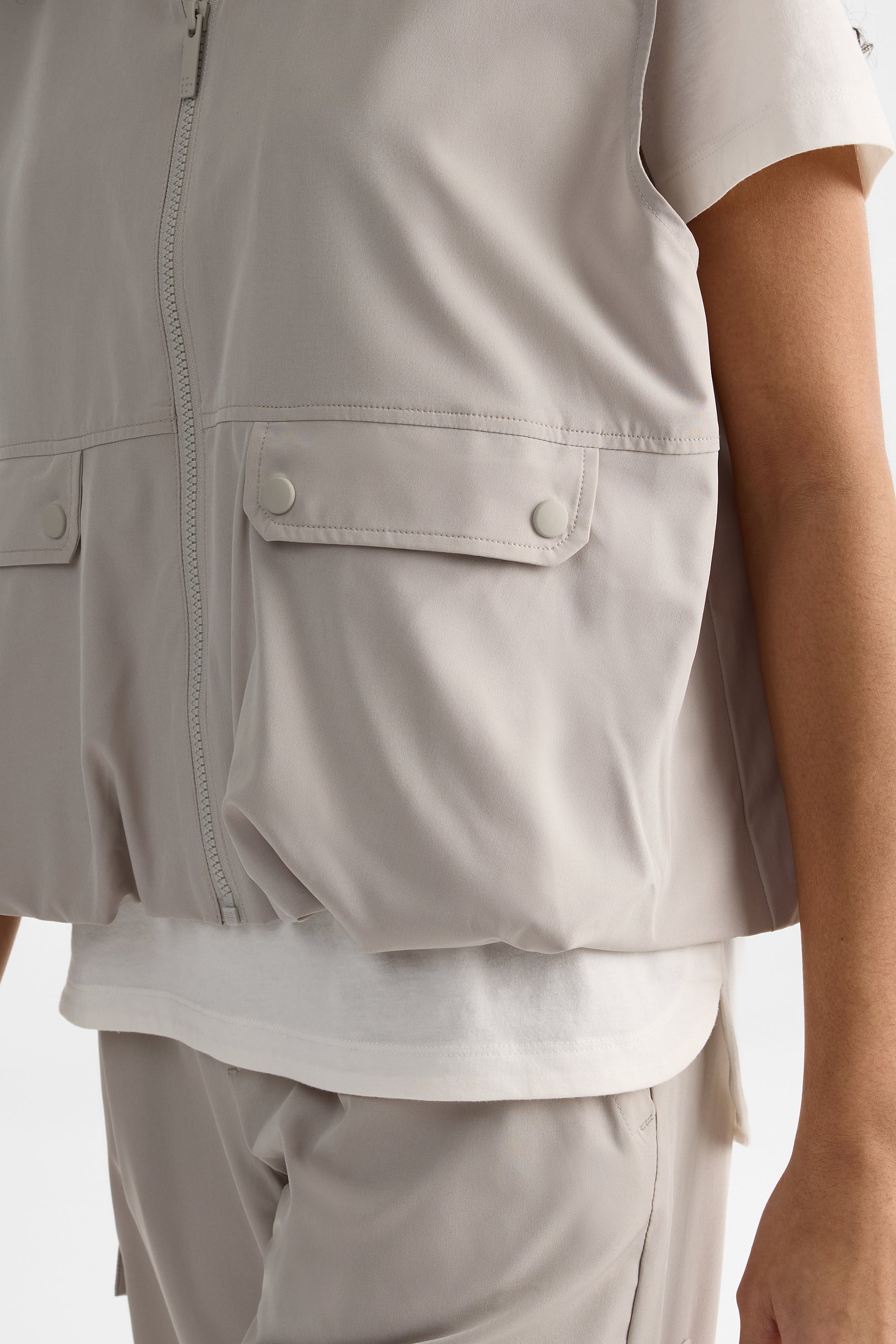 Veste utilitaire sans manches - Femme && BEIGE