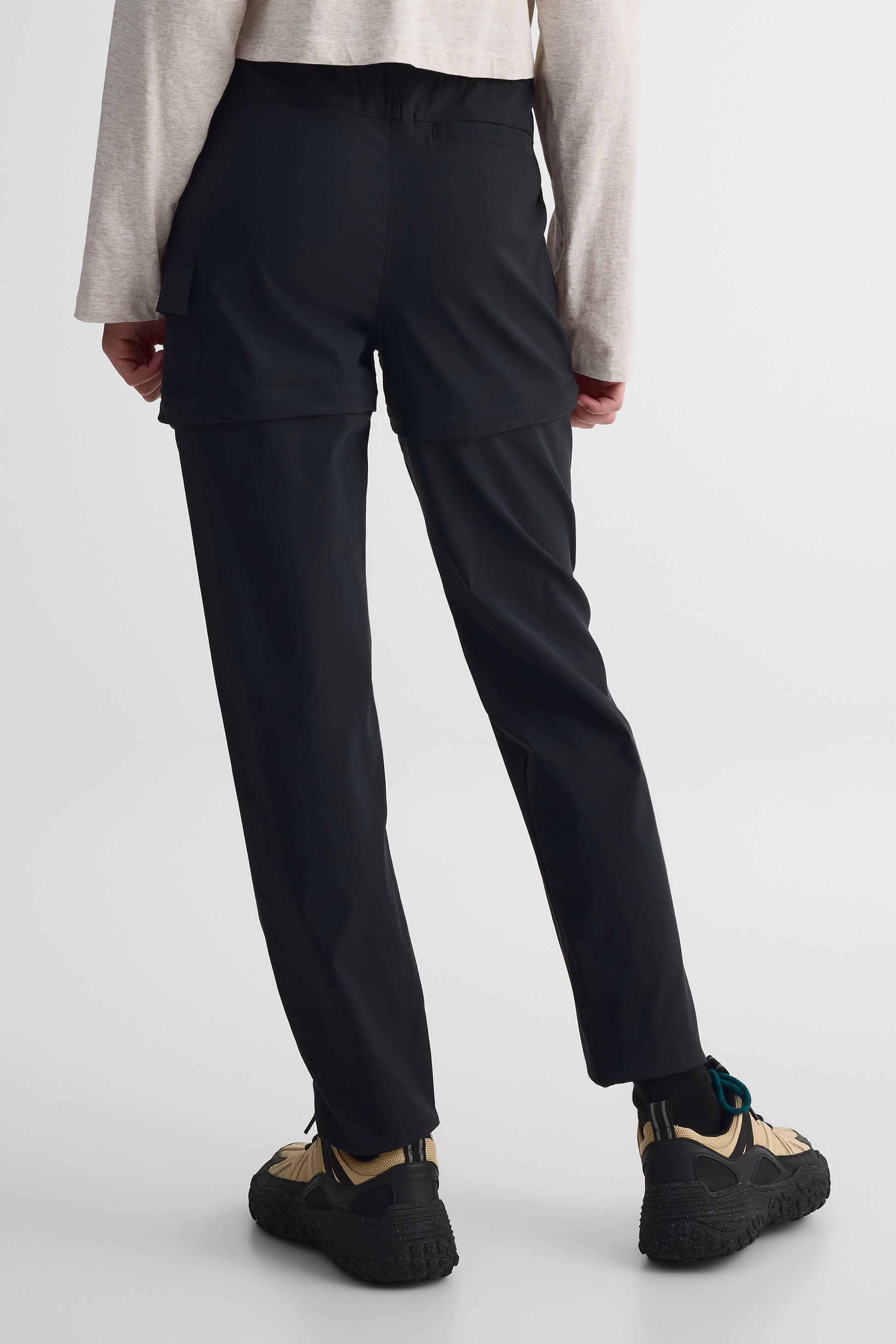 Pantalon jogging convertible élastique - Ado fille && NOIR