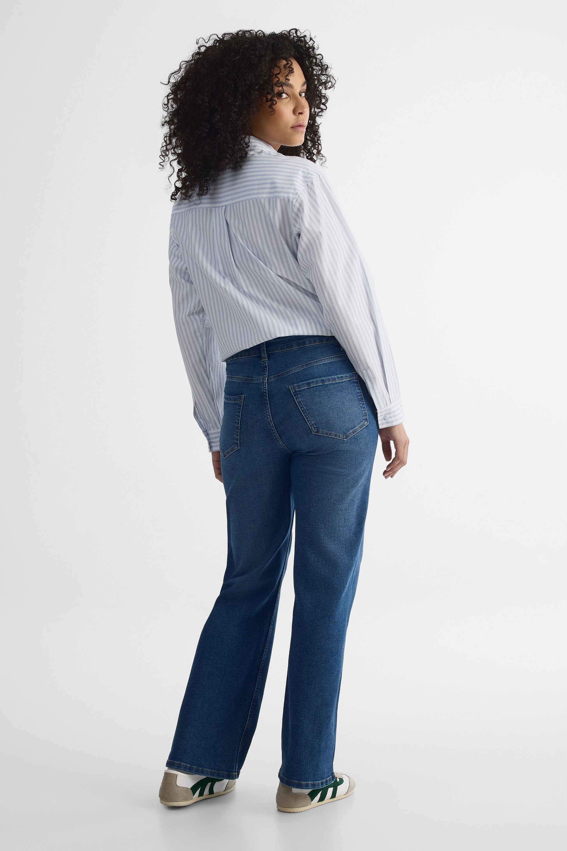 Jeans 90' jambe droite confort - Femme && DENIM MOYEN