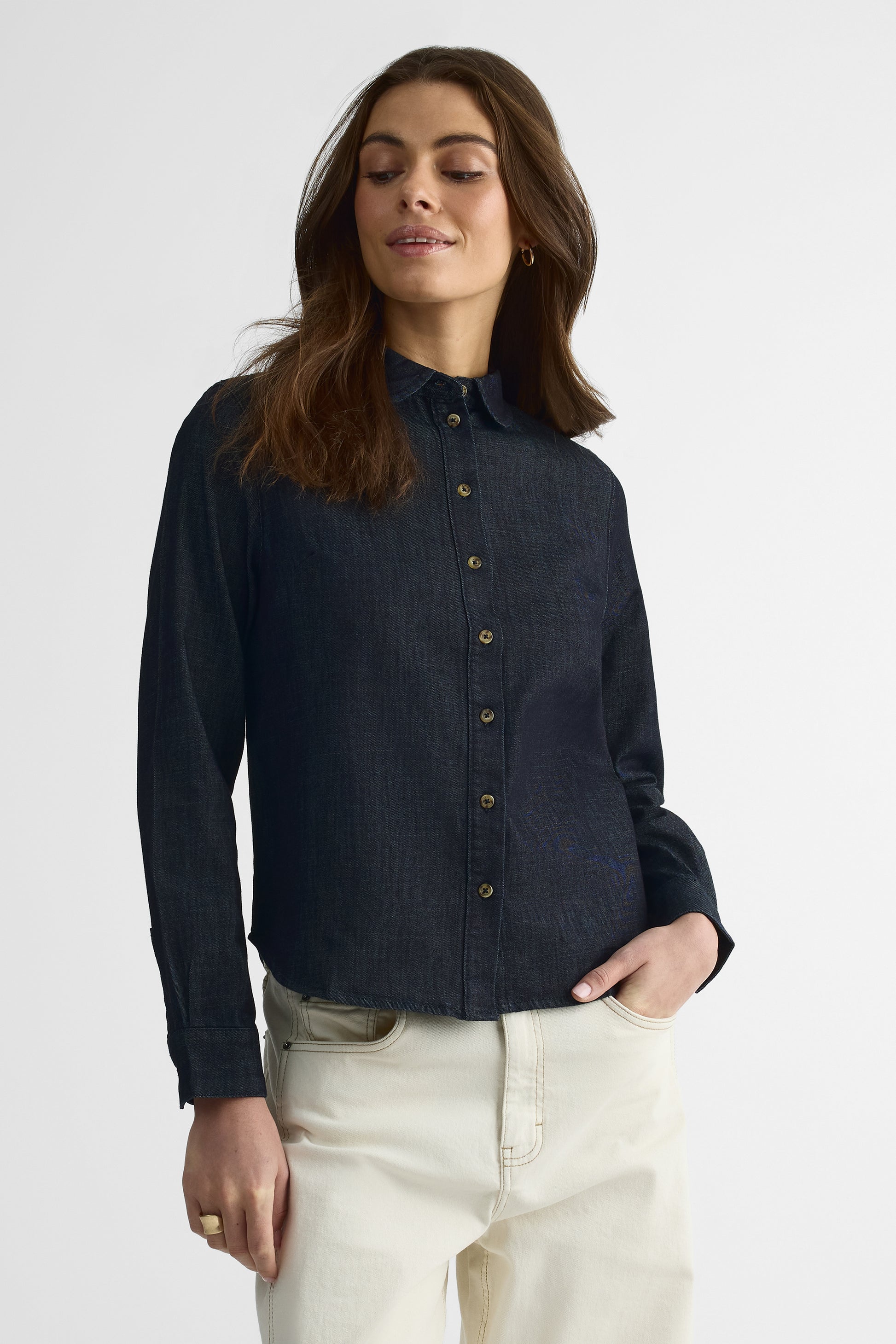 Chemisier denim manches longues – Homme - Aubainerie