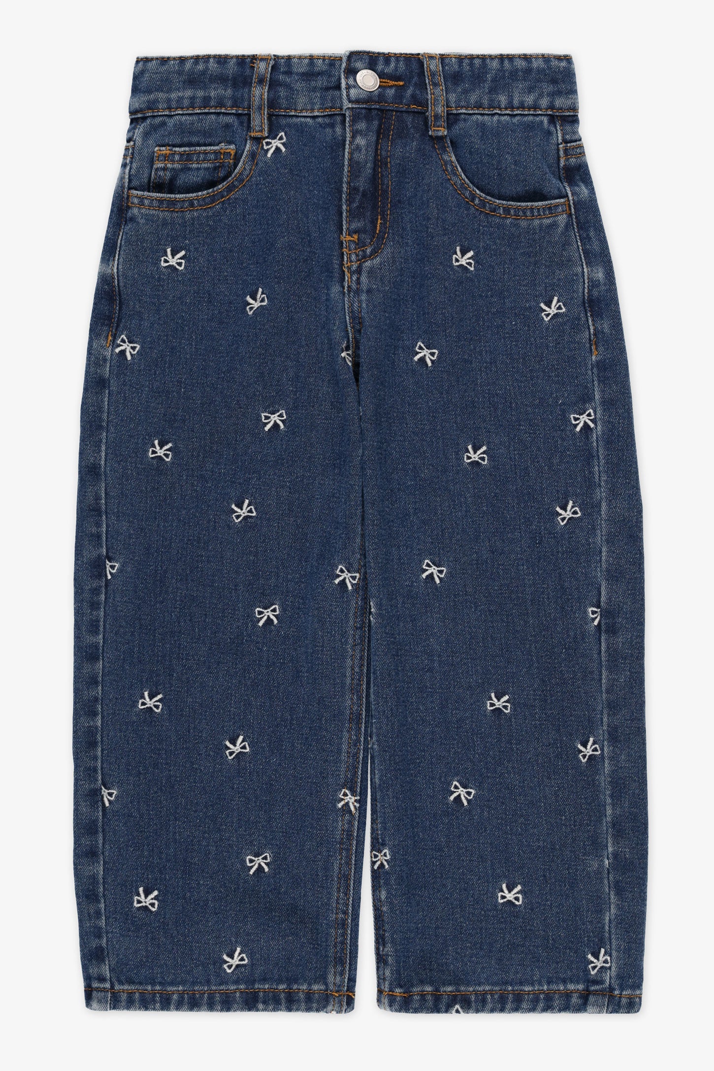 Jeans jambes larges - Enfant fille && DENIM FONCE