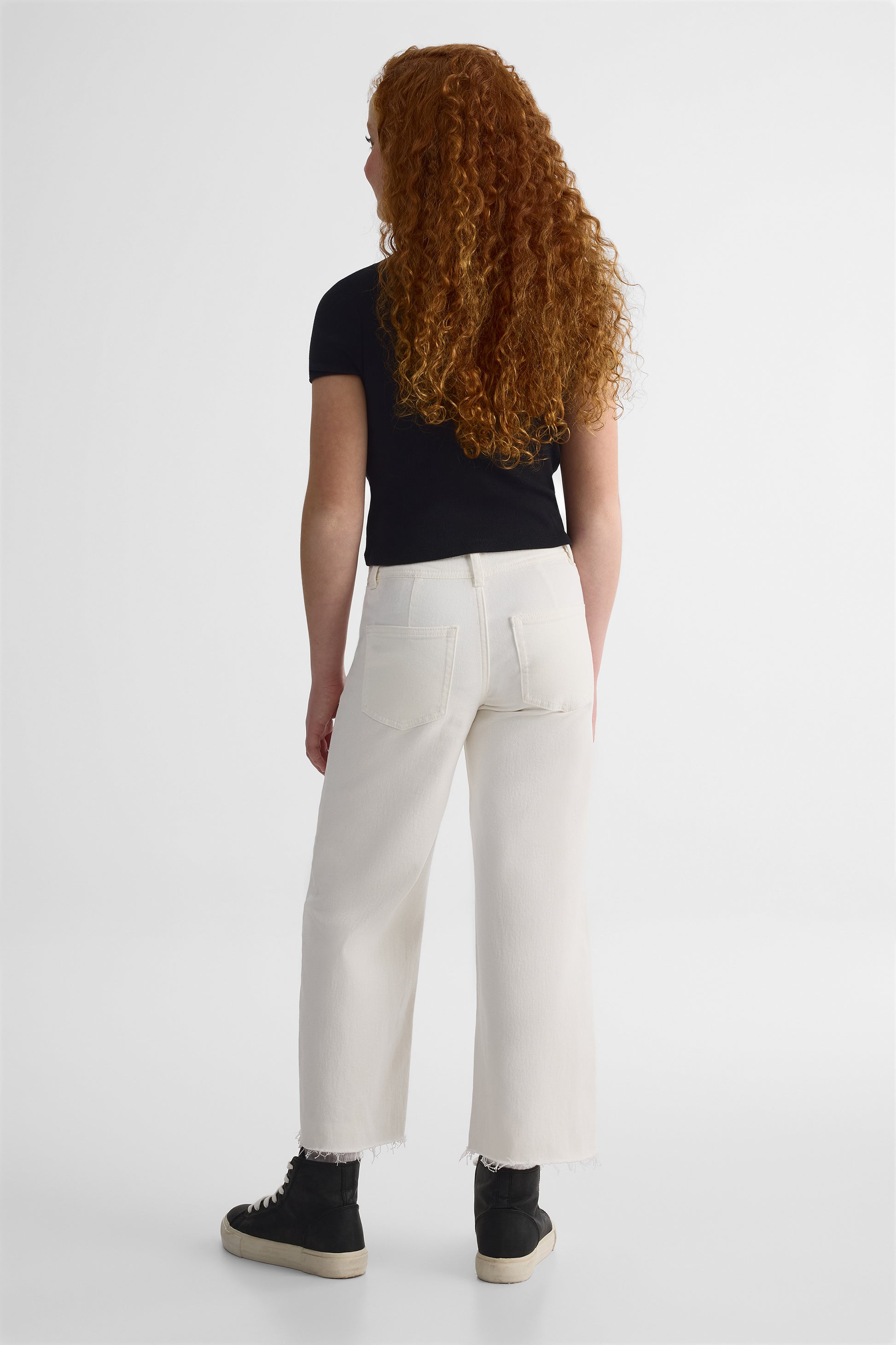 Pantalon en denim stretch, jambes larges - Ado garçon - Aubainerie