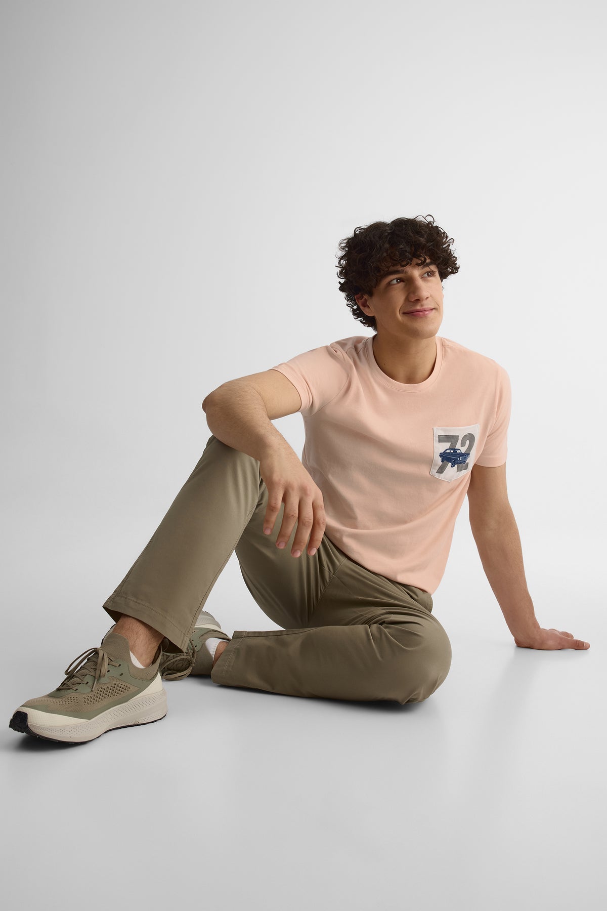 Pantalon élastique à cordon - Homme && TAUPE