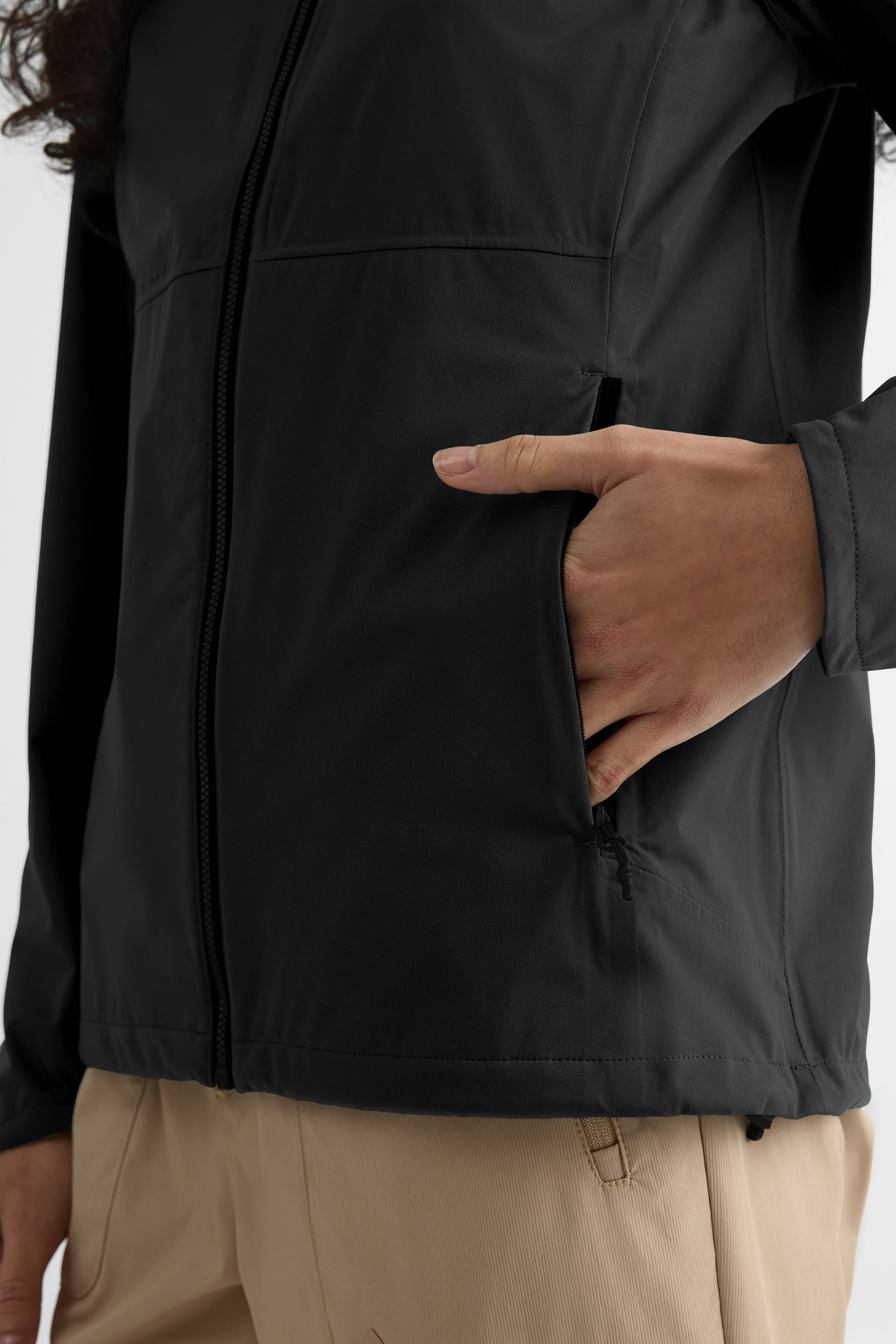 Manteau coupe-vent – Femme && NOIR