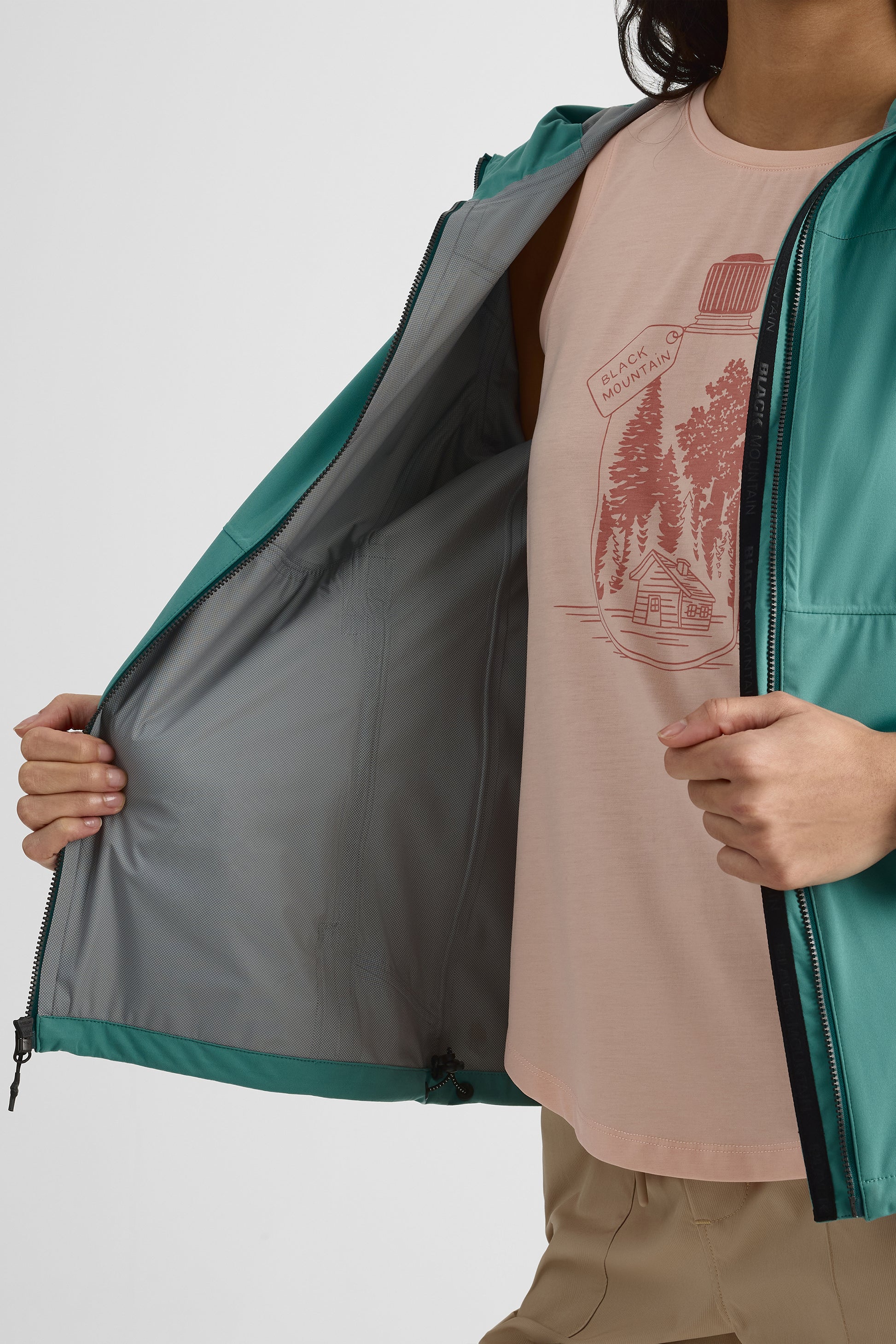 Manteau coupe-vent – Femme && VERT