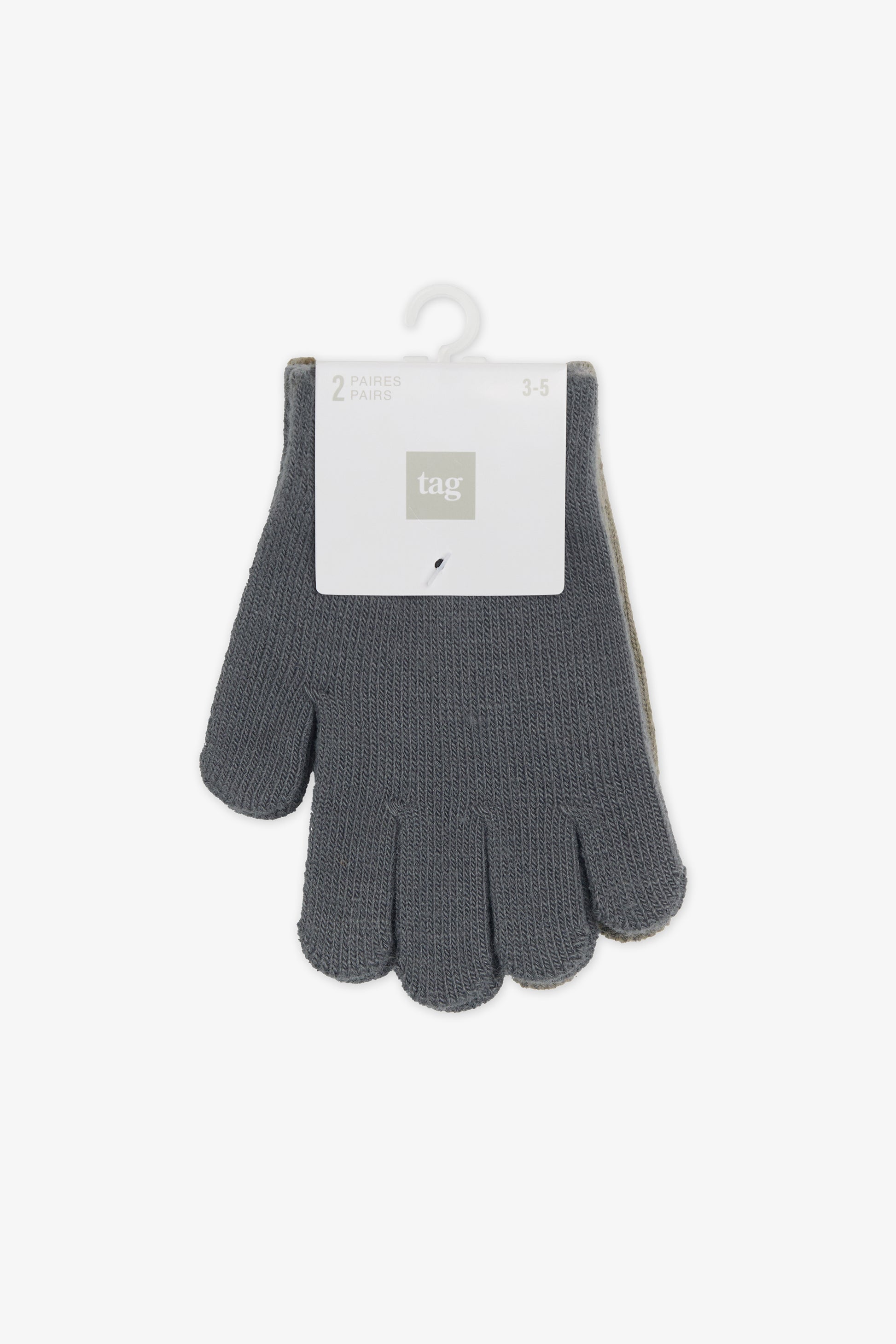 Paquets de 2 gants - Enfant garçon && KAKI