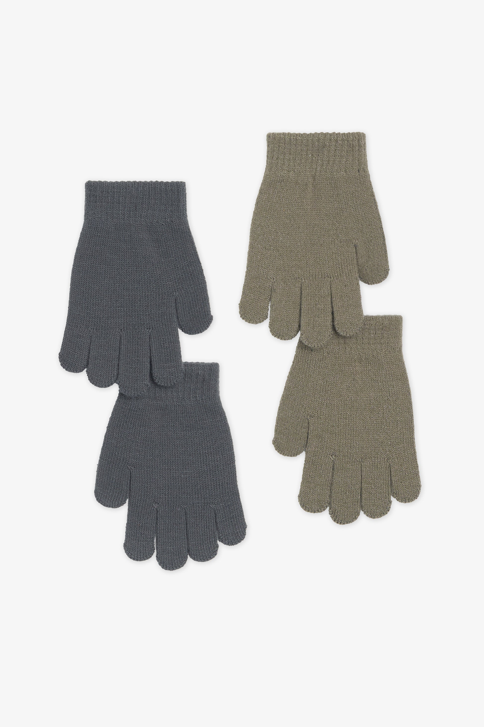 Paquets de 2 gants - Enfant garçon && KAKI