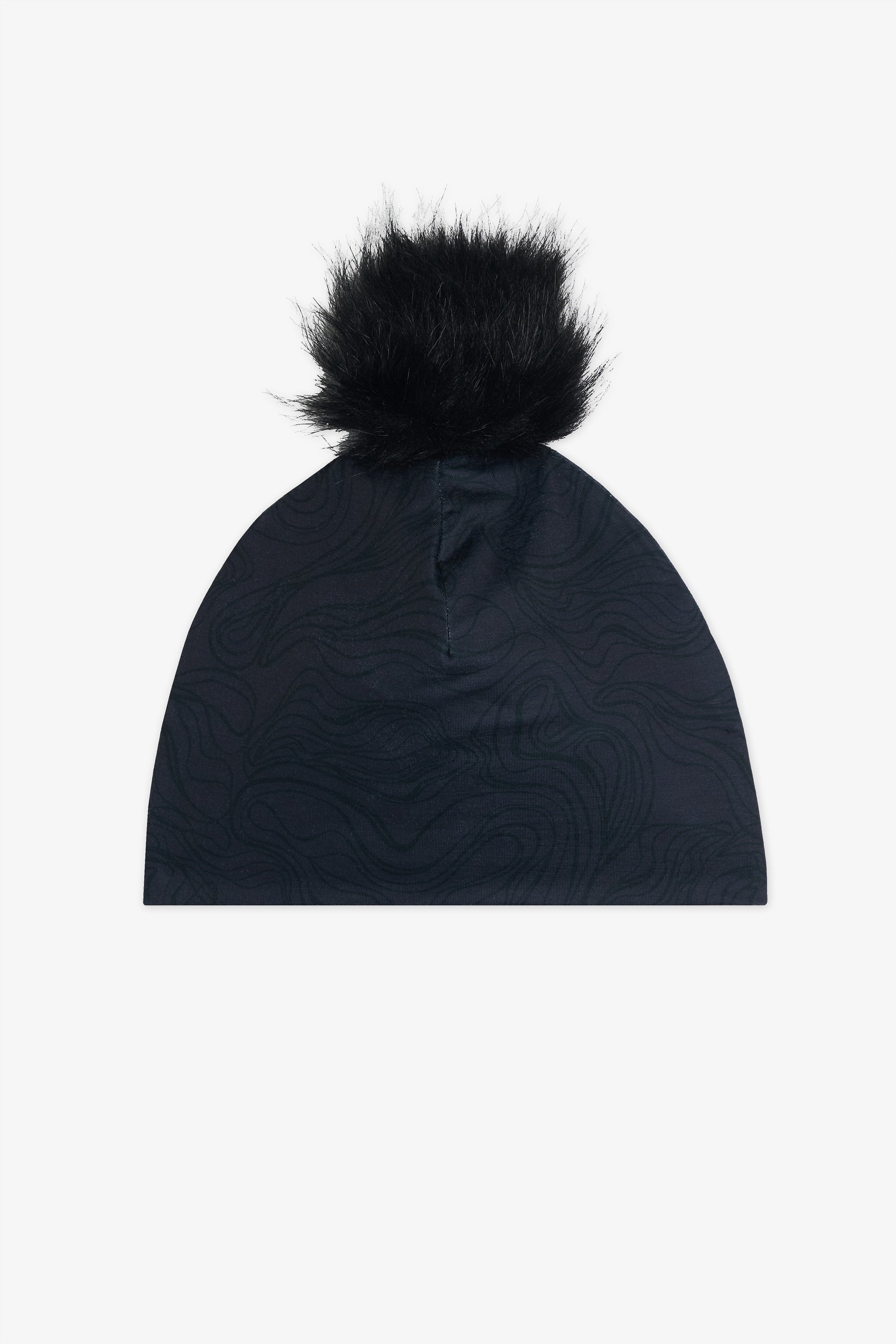 Tuque à pompon - Femme && NOIR/MULTI