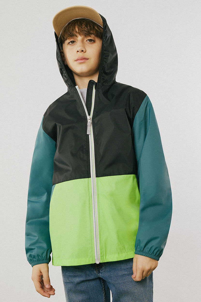 Manteau K-way colorblock compressible - Ado garçon && NOIR