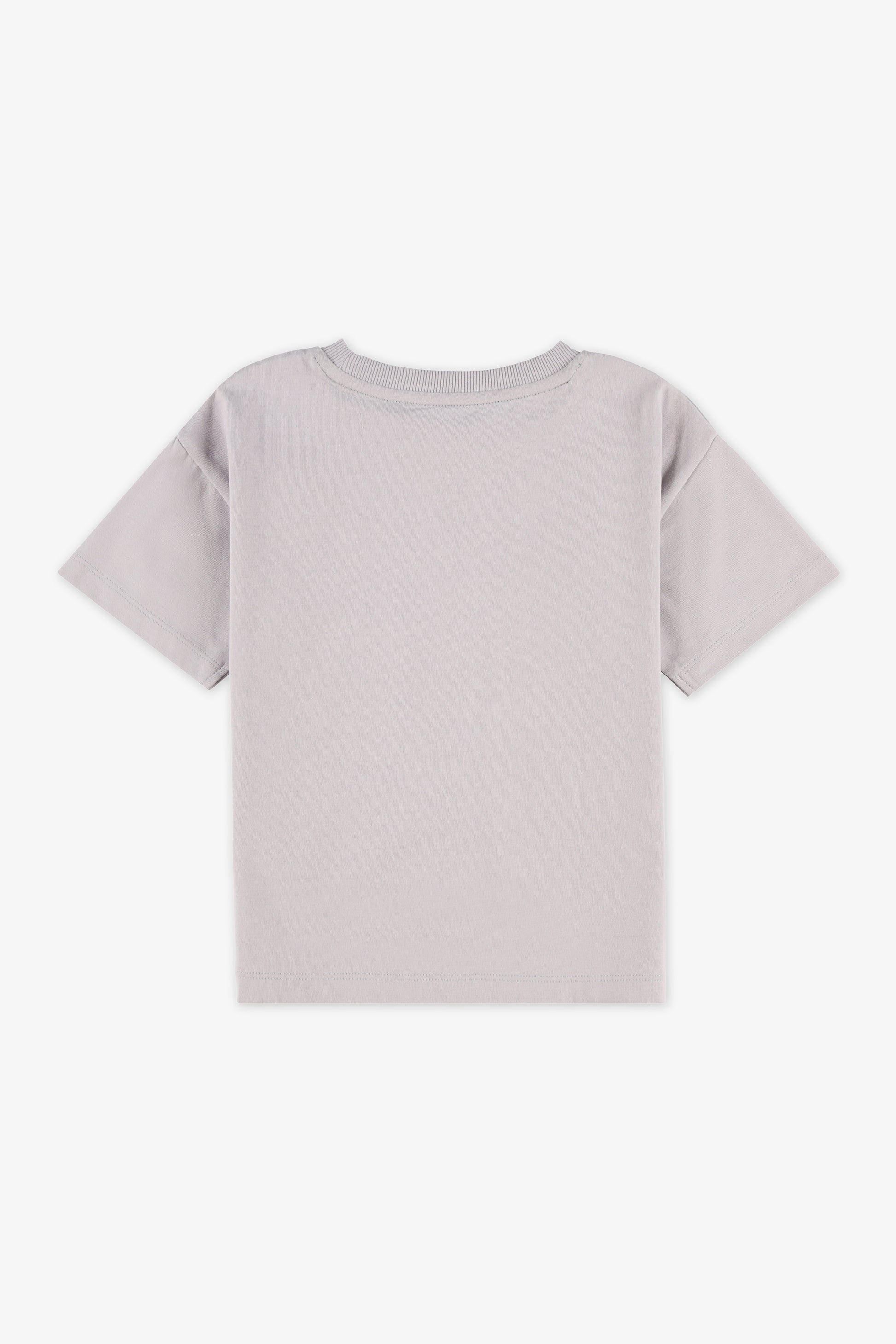 Chandail M/courtes oversize avec imprimé - Ado garçon && GRIS