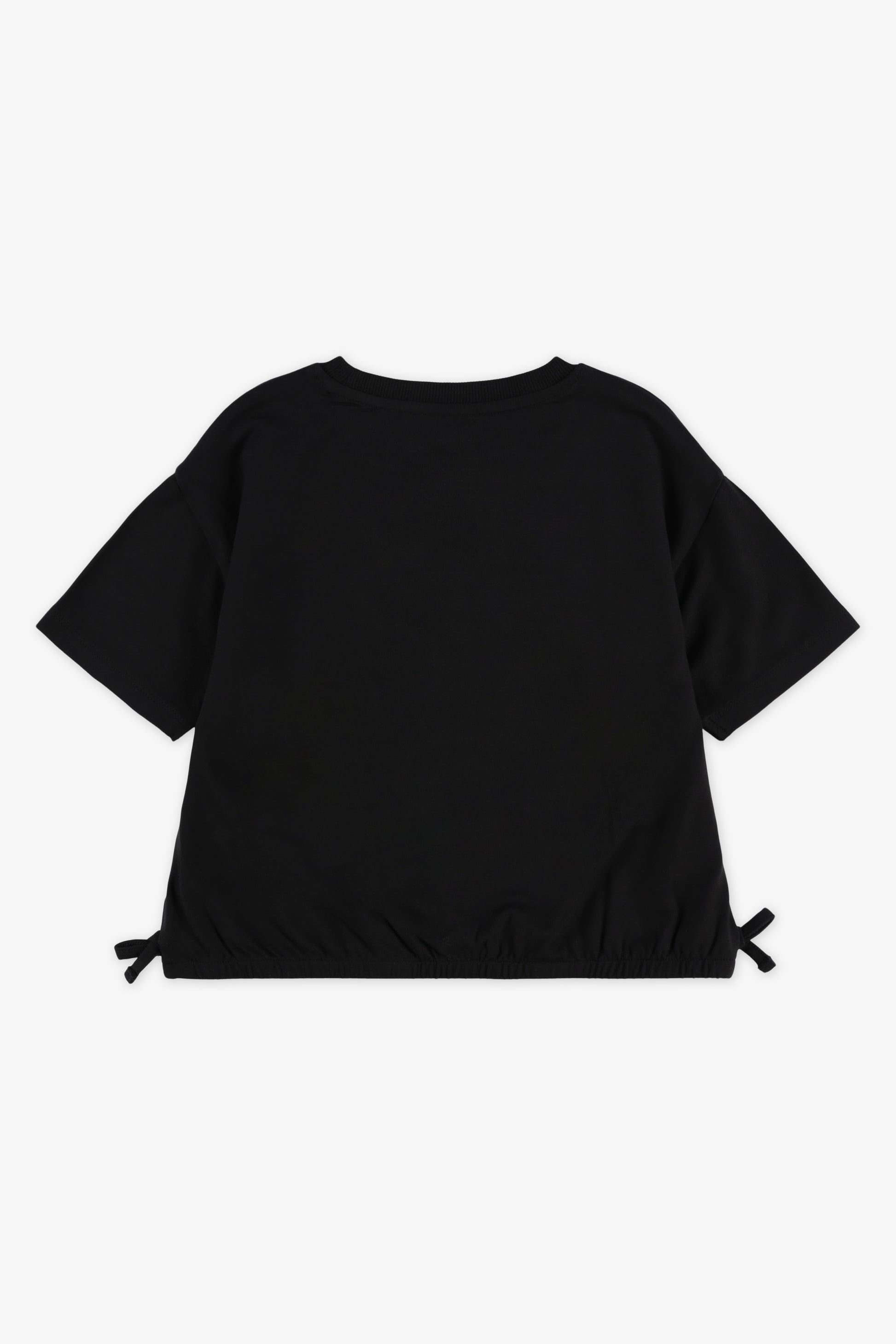 T-shirt imprimé à ourlet élastique - Enfant fille && NOIR