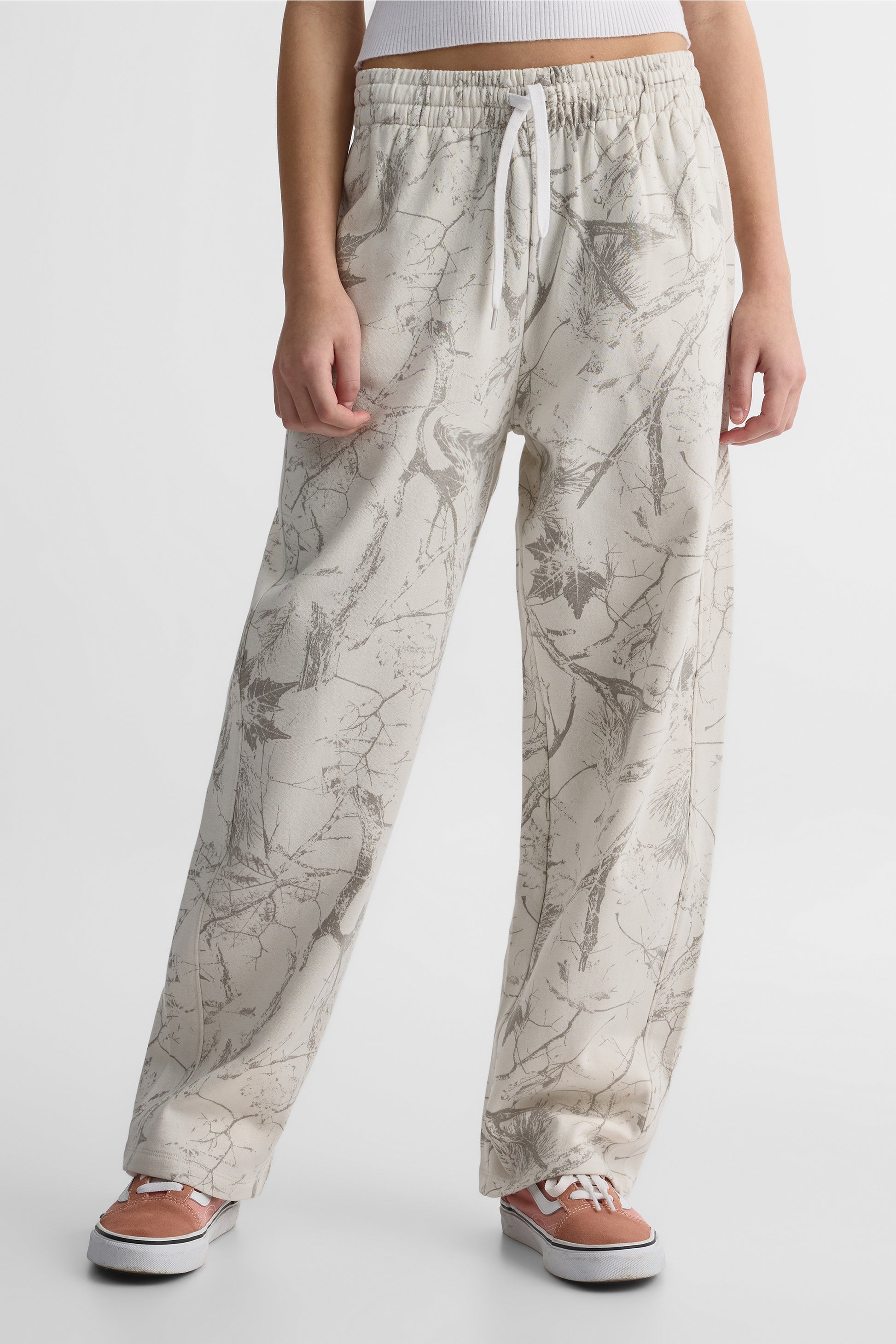Pantalon jogger ouaté élastique - Ado fille && GRIS MULTI