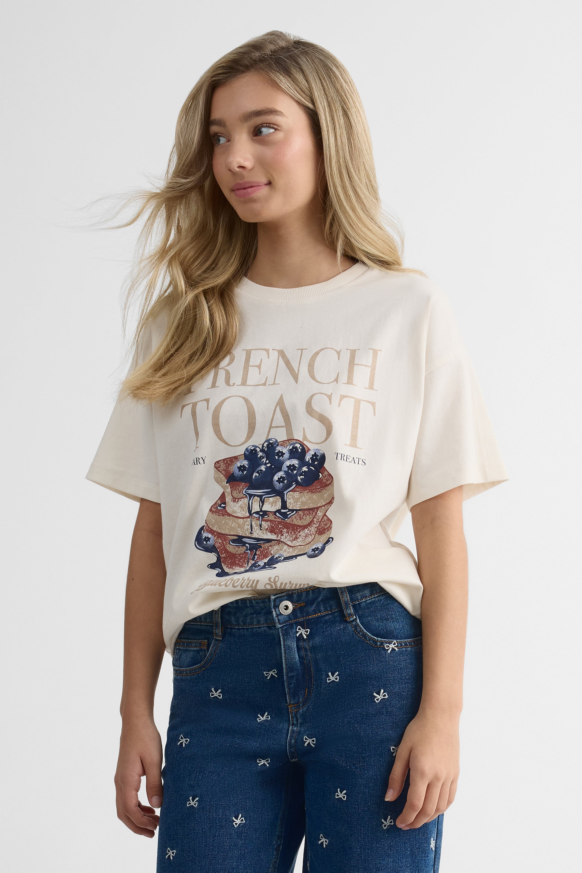T-shirt graphique - Ado fille && BEIGE
