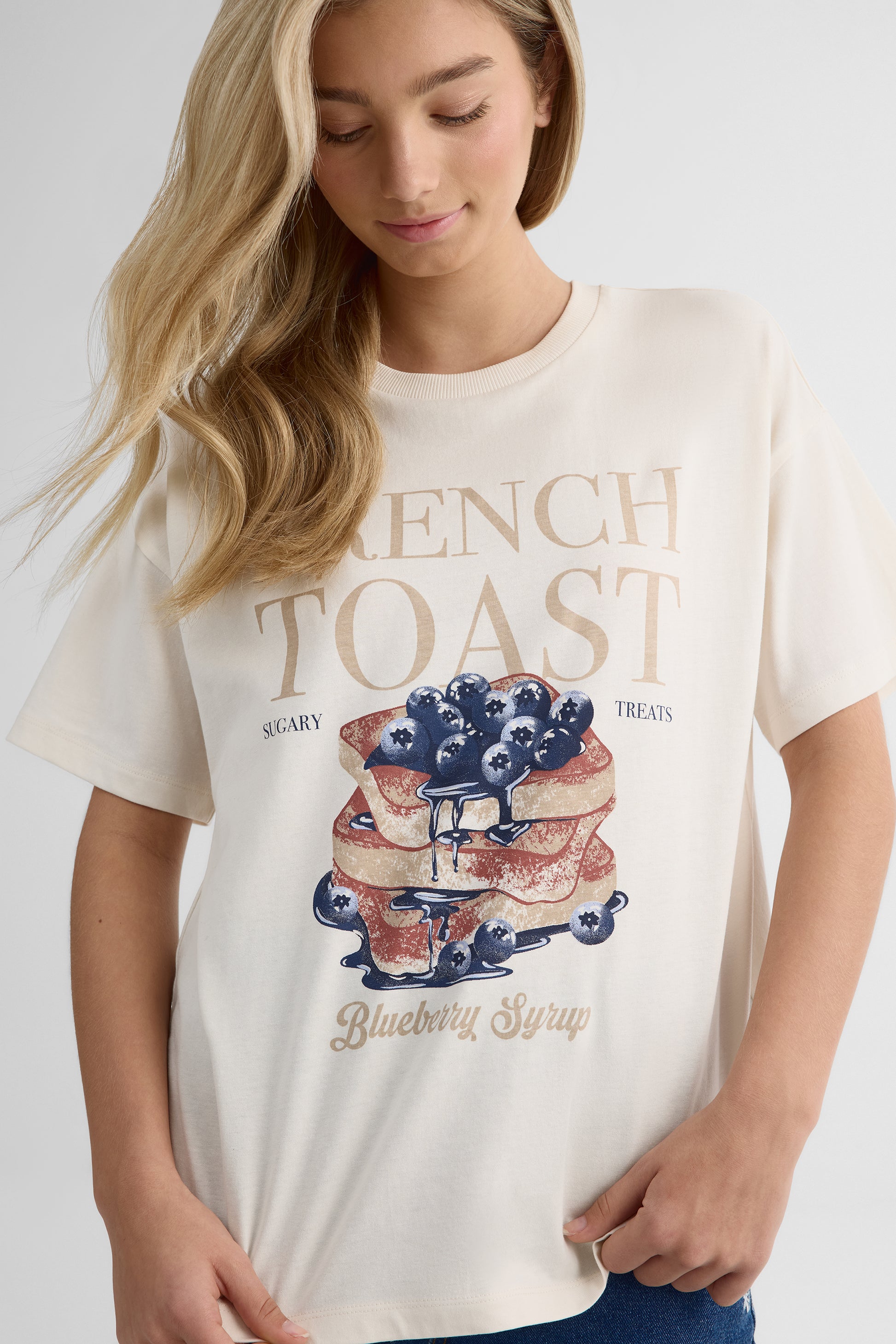 T-shirt graphique - Ado fille && BEIGE
