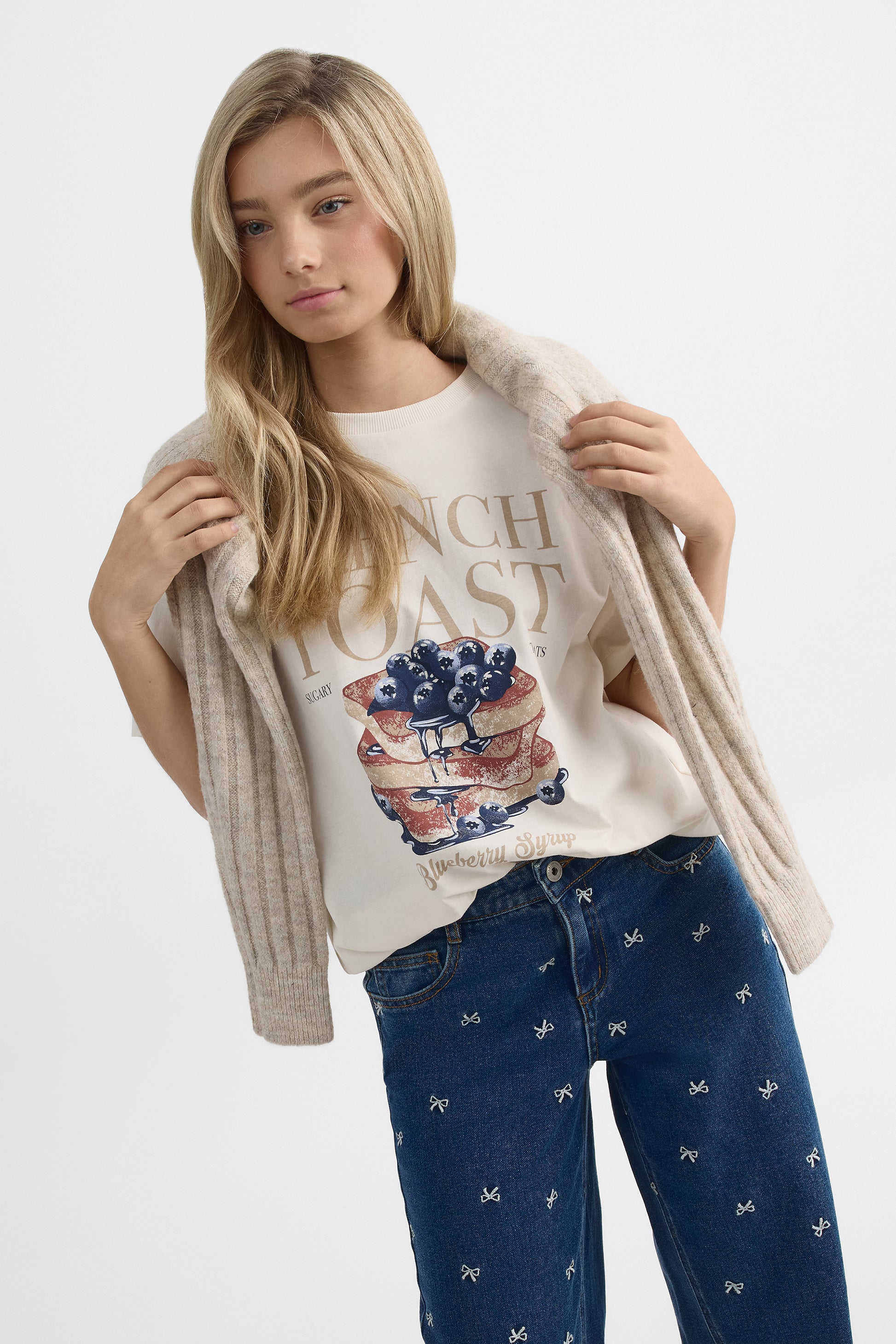 T-shirt graphique - Ado fille && BEIGE

