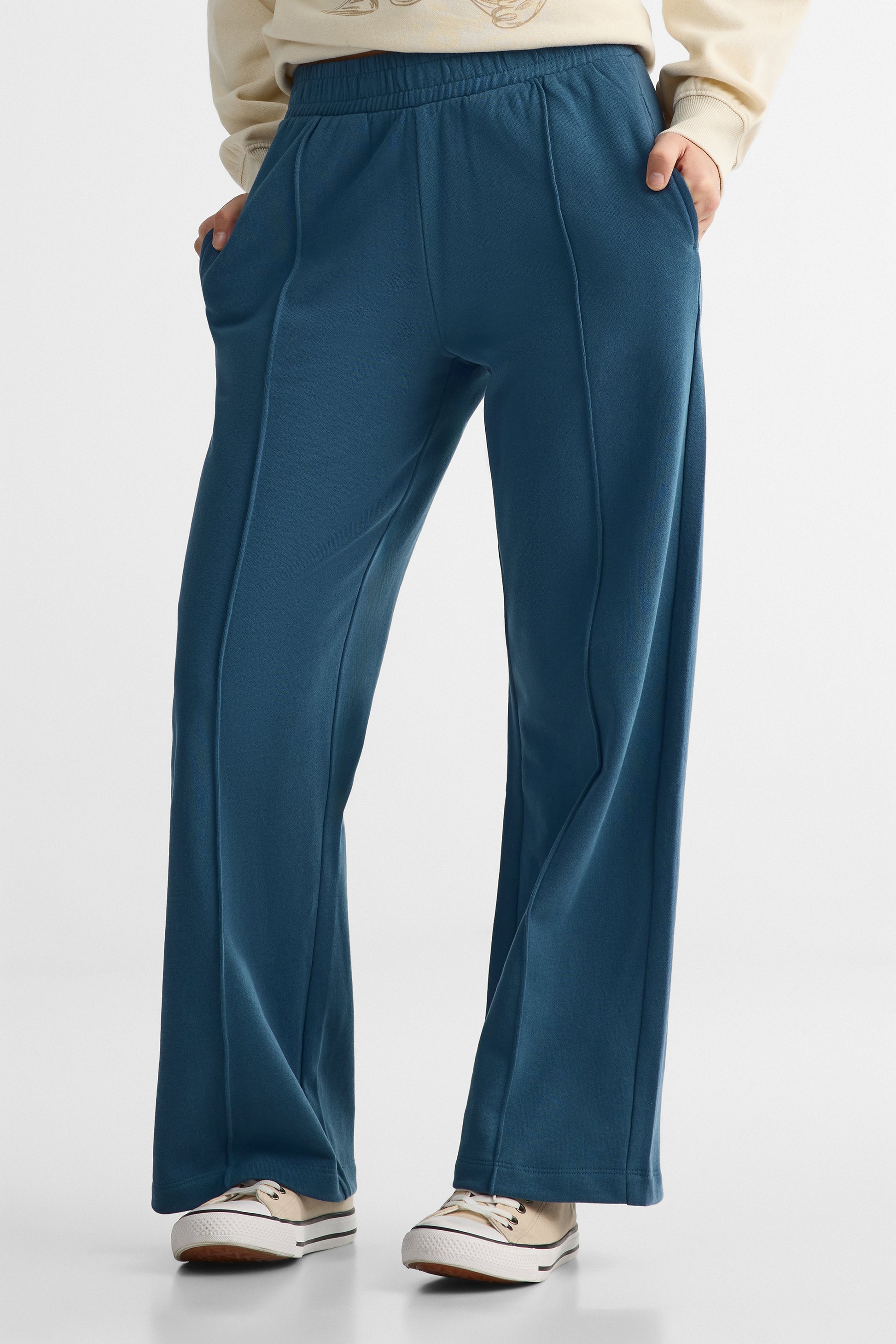 Pantalon ouaté à jambes larges – Ado fille && MARIN