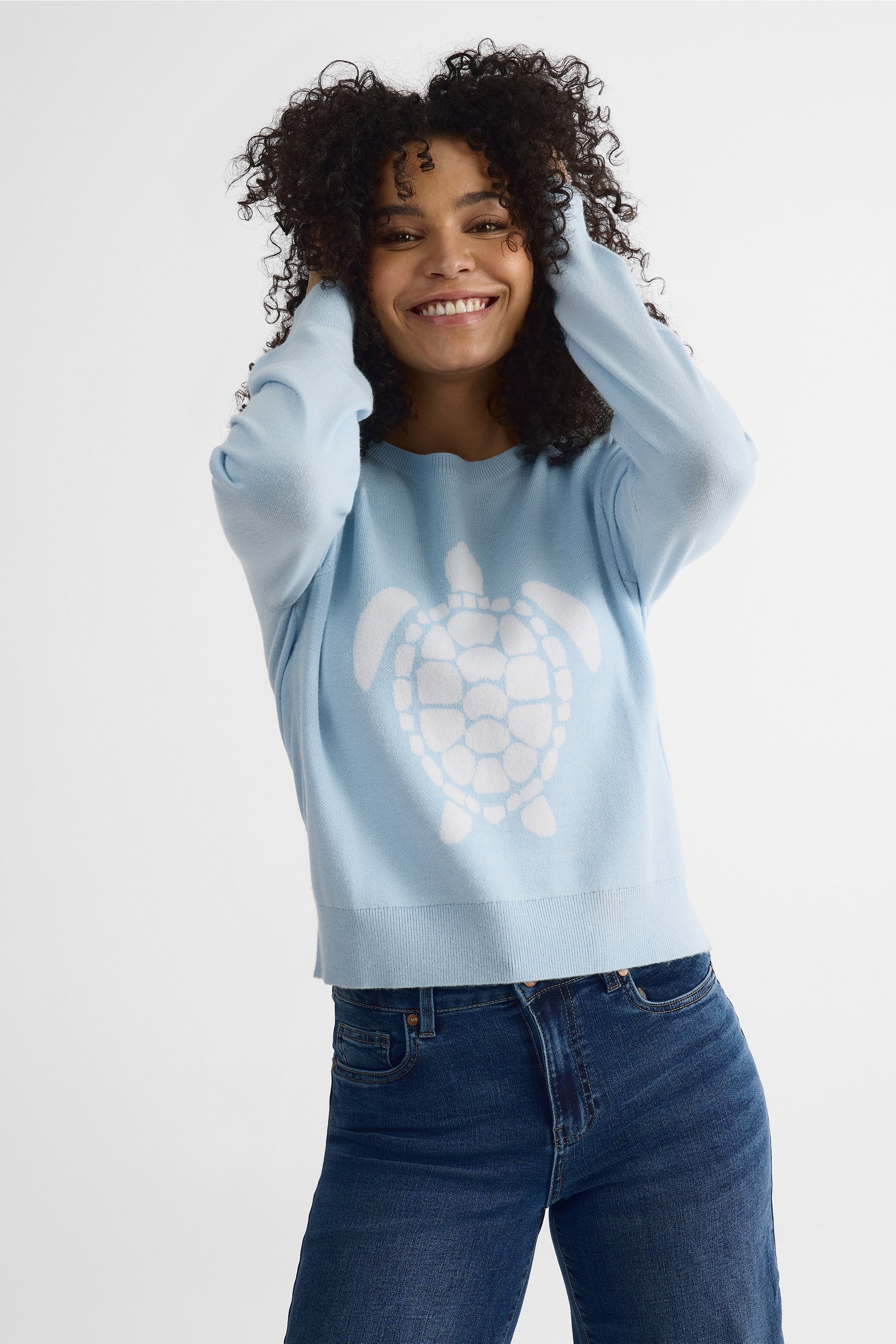 Chandail tricot jacquard à manches longues – Femme - Aubainerie