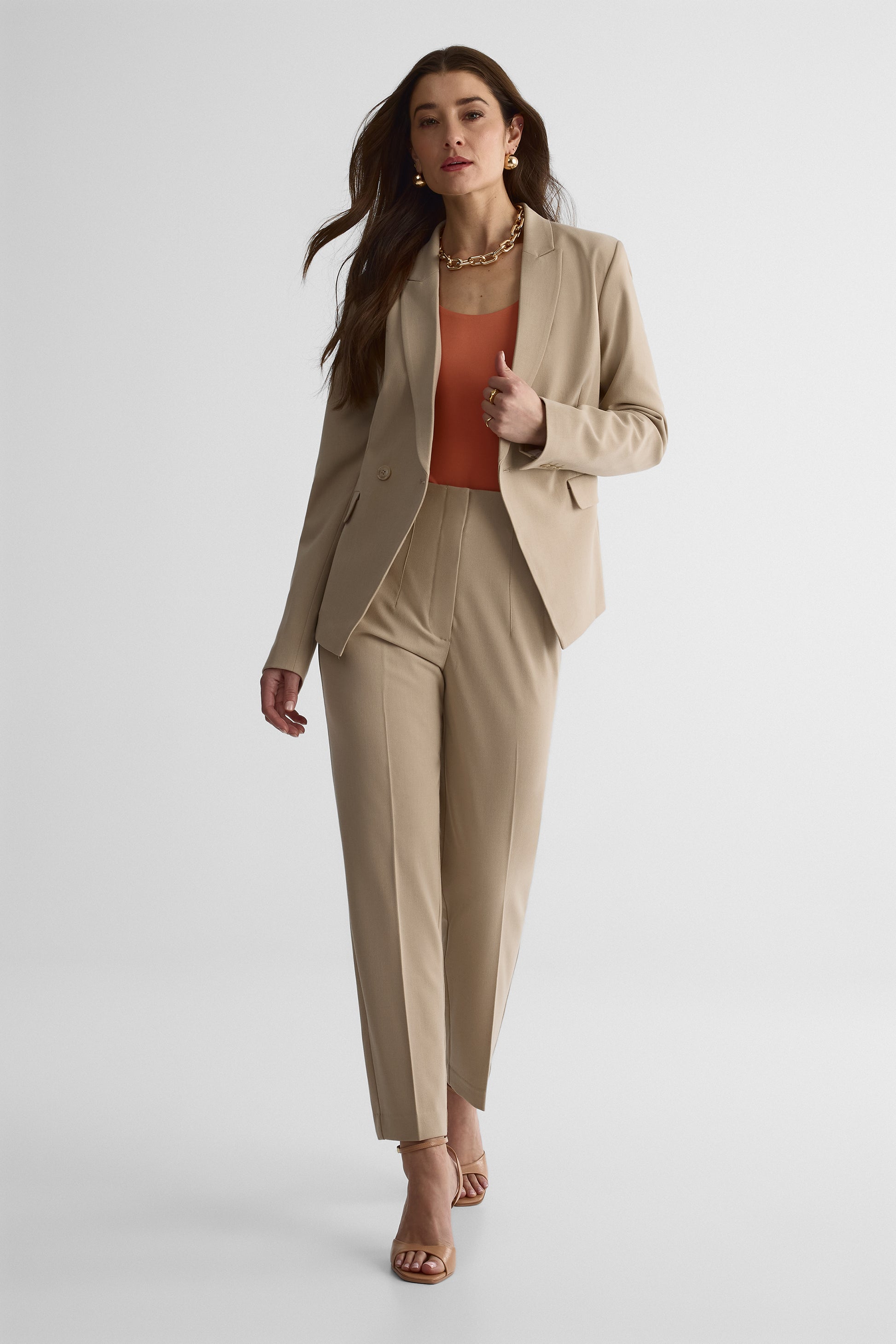 Bodysuit col rond ajusté – Femme && ORANGE