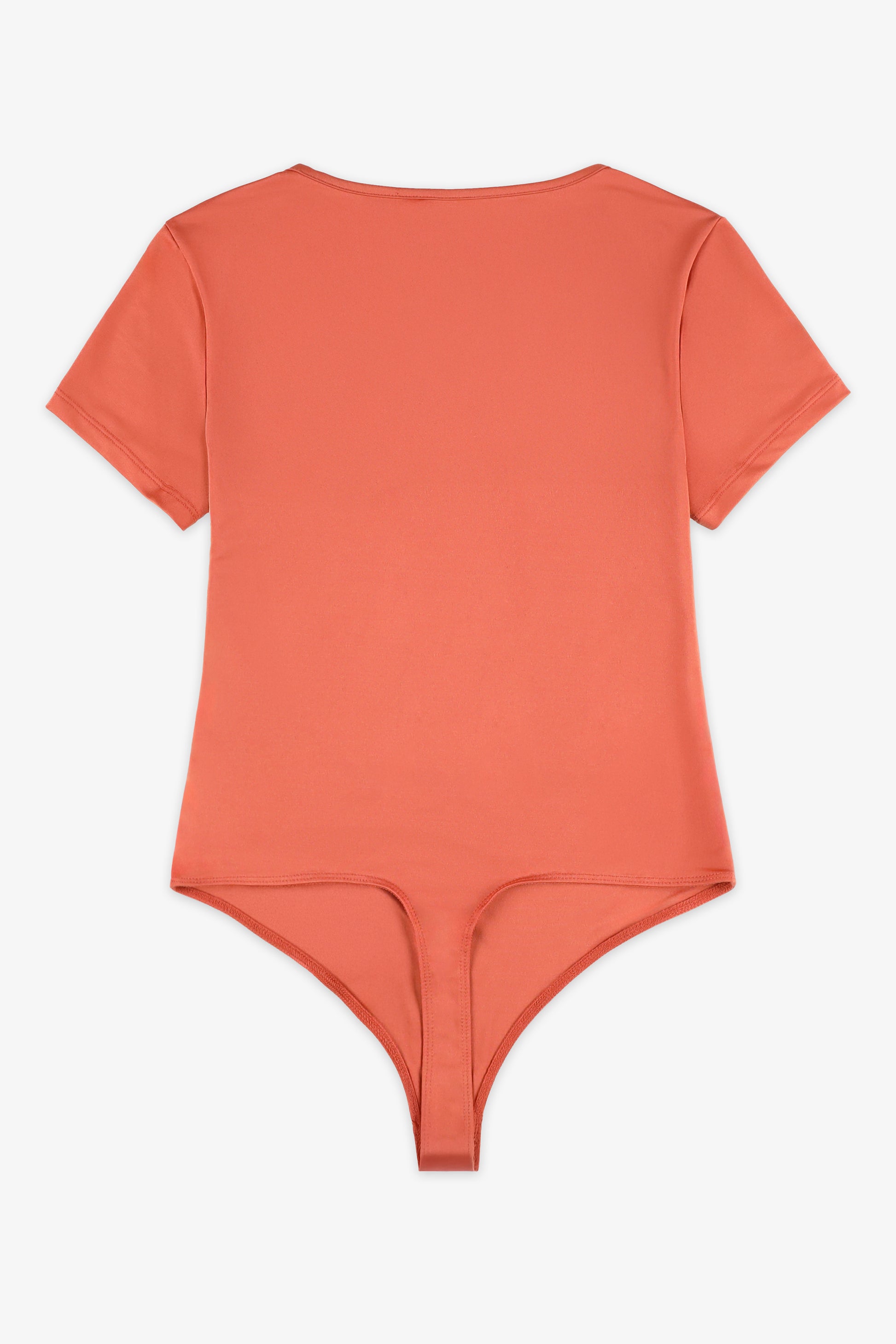 Bodysuit col rond ajusté – Femme && ORANGE