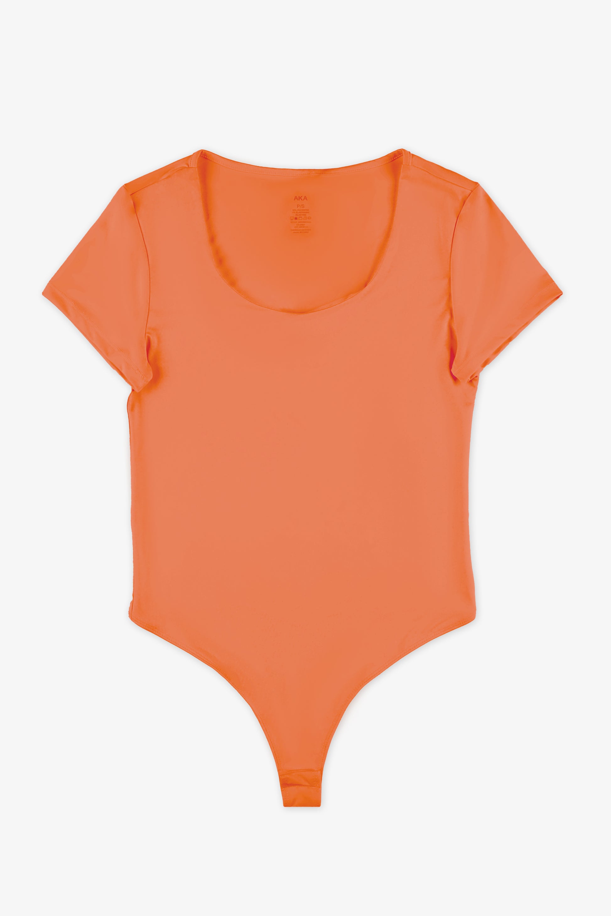 Bodysuit col rond ajusté – Femme && ORANGE