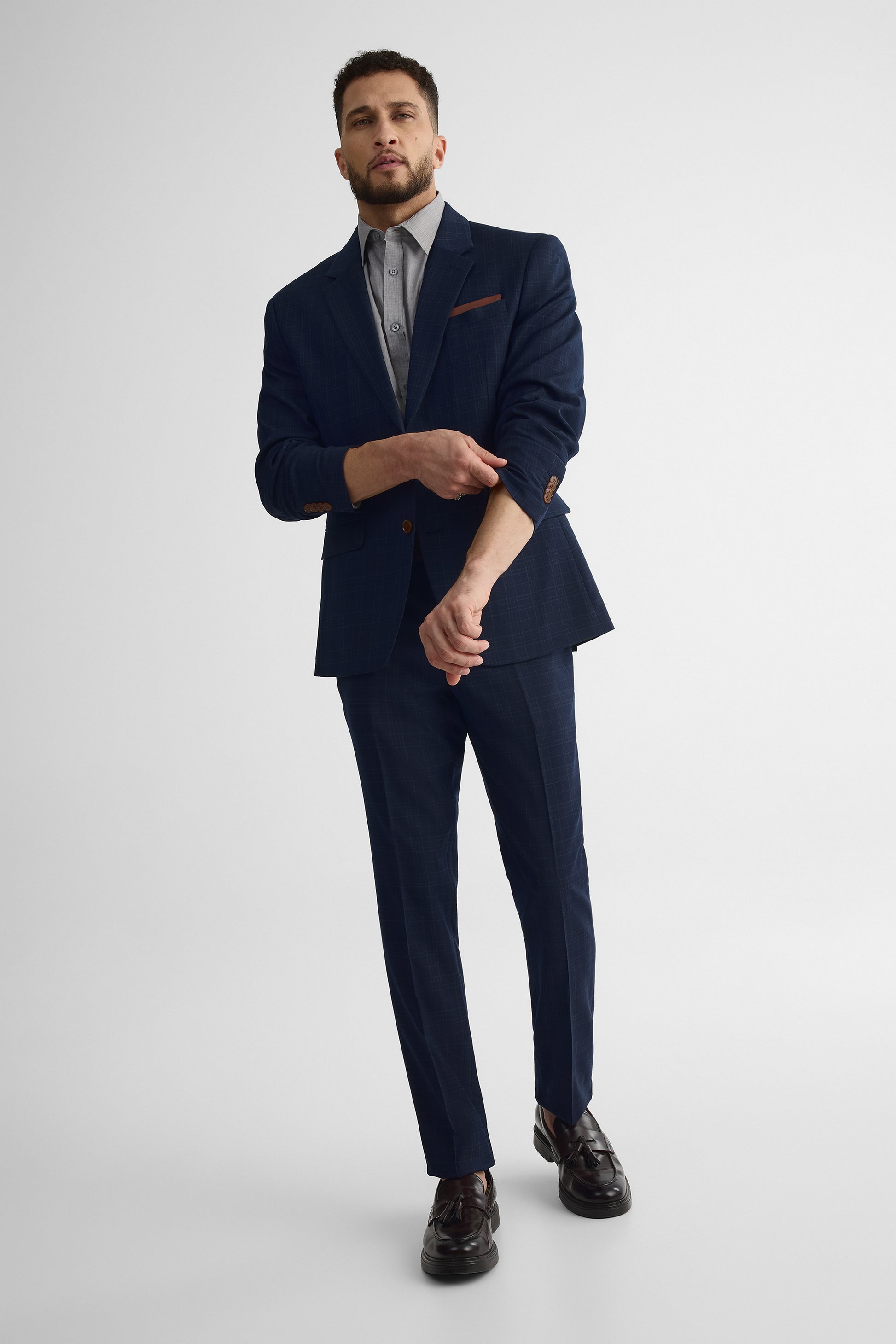 Chemise M/courtes coupe régulière en microfibre - Homme && GRIS MIXTE