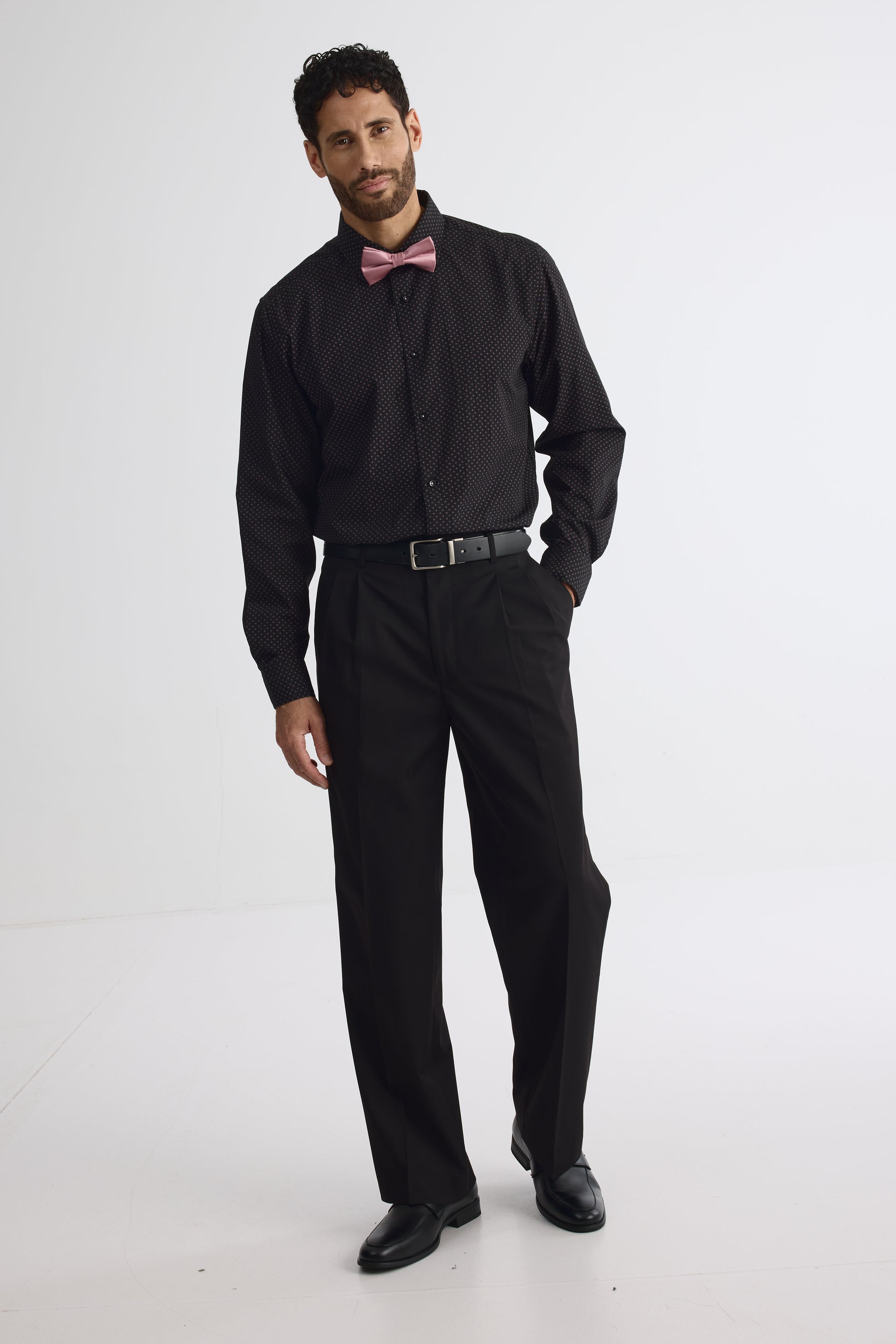Pantalon baggy en poly viscose - Homme && NOIR