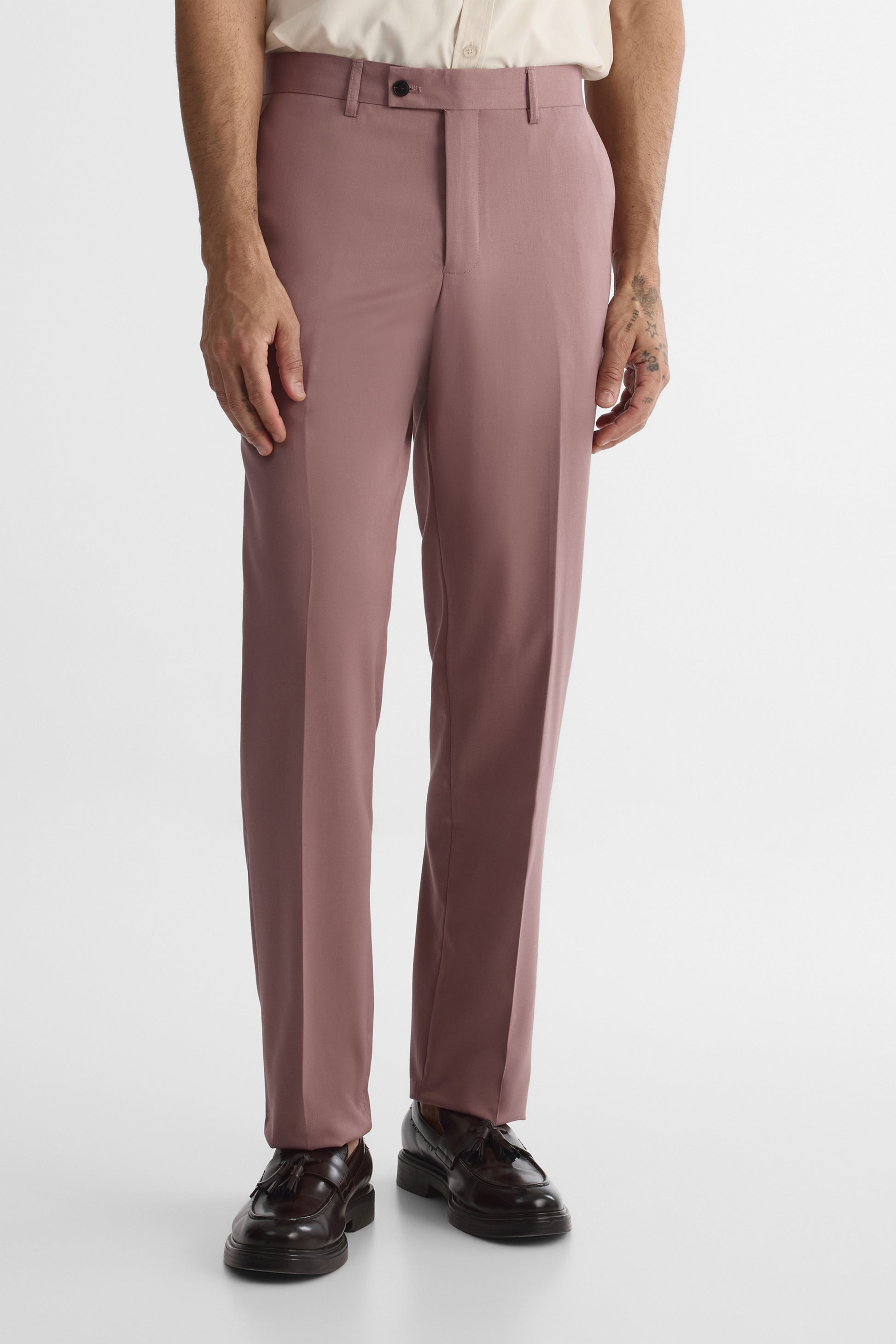 Pantalon habillé - Homme && ROSE CENDRE