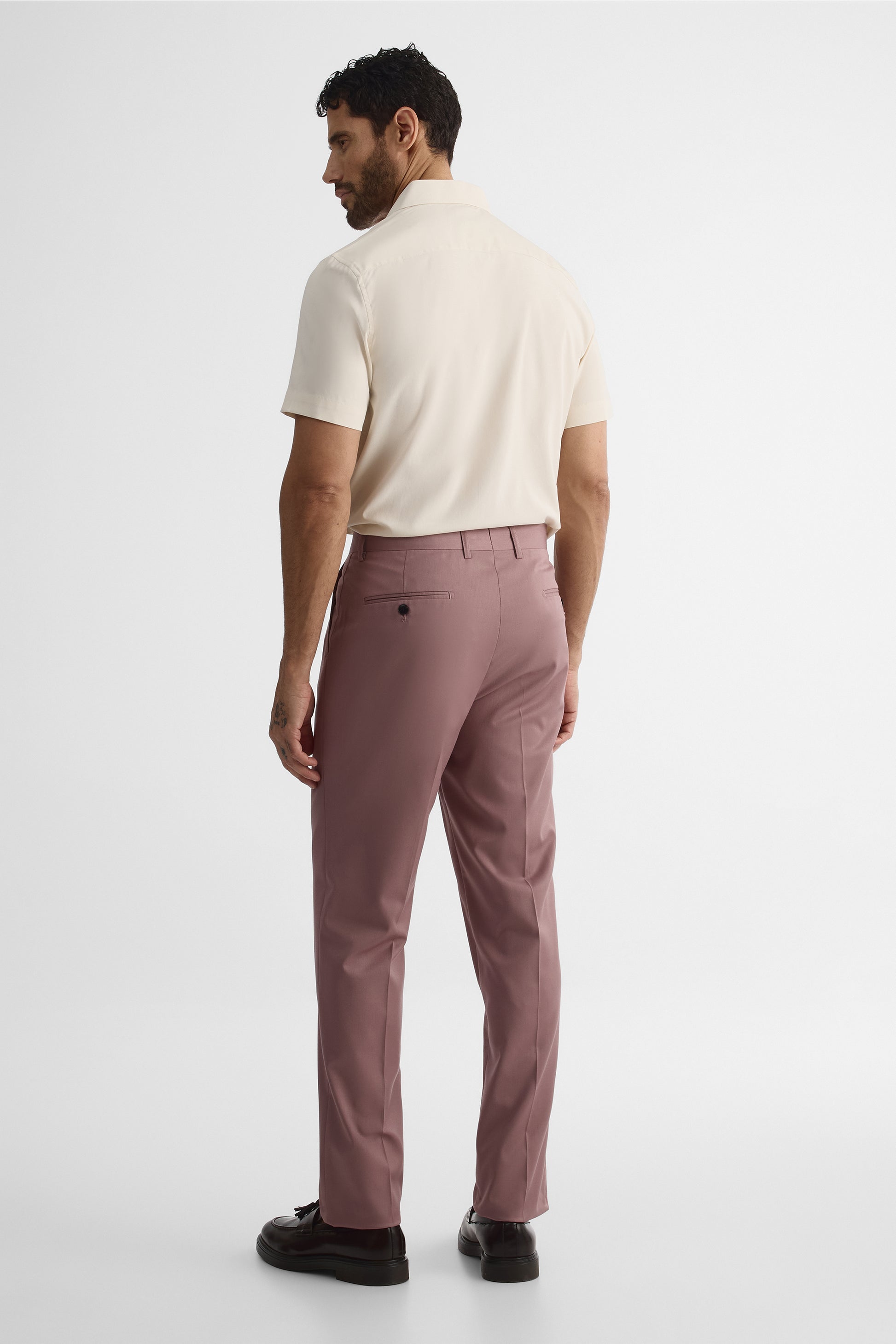 Pantalon habillé - Homme && ROSE CENDRE