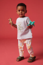 Chandail T-shirt col rond boxy - Bébé garçon && BLEU MULTI
