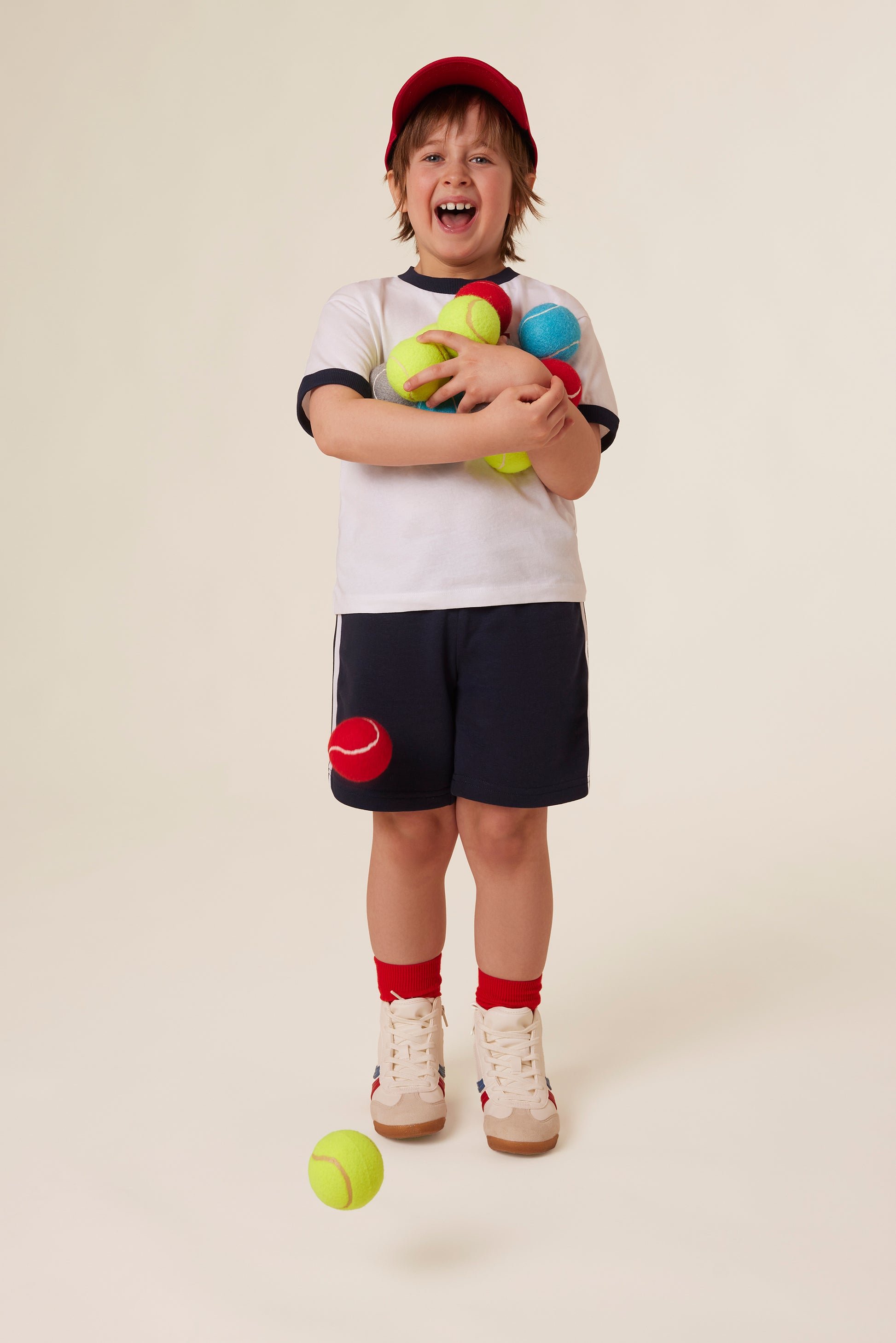 Short élastique à cordon - Enfant garçon && MARIN