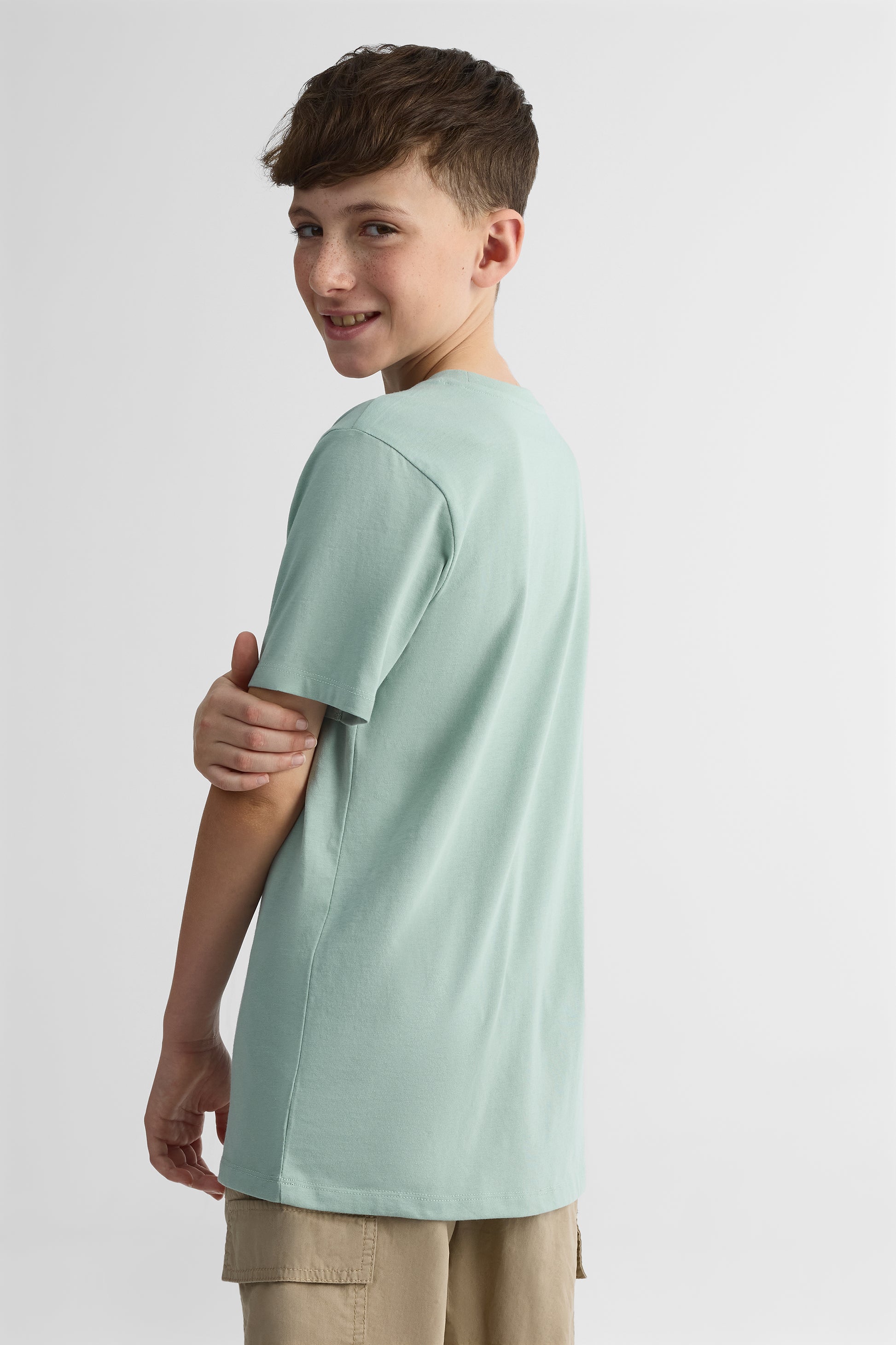 Lot de 2 T-shirts col rond - Ado garçon && VERT