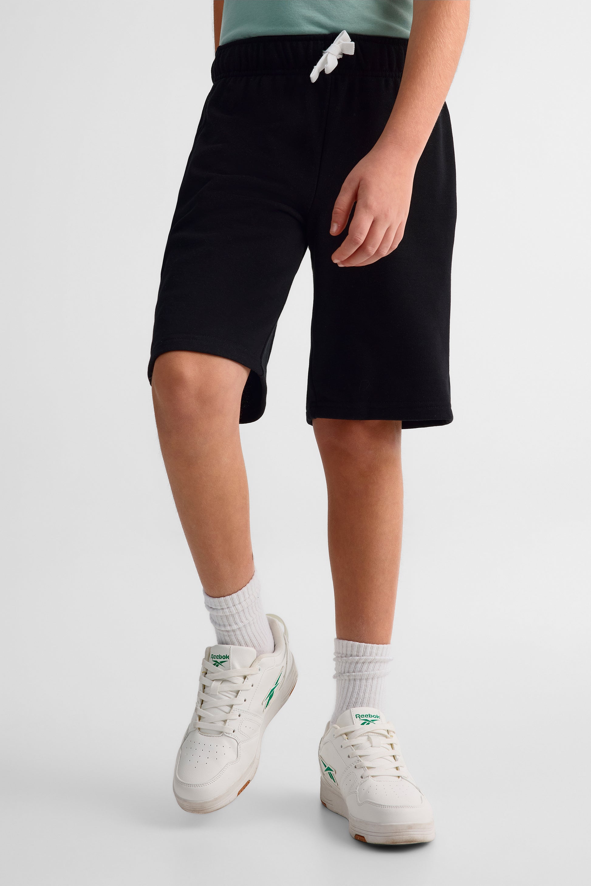 Short ouaté à poches - Ado garçon && NOIR