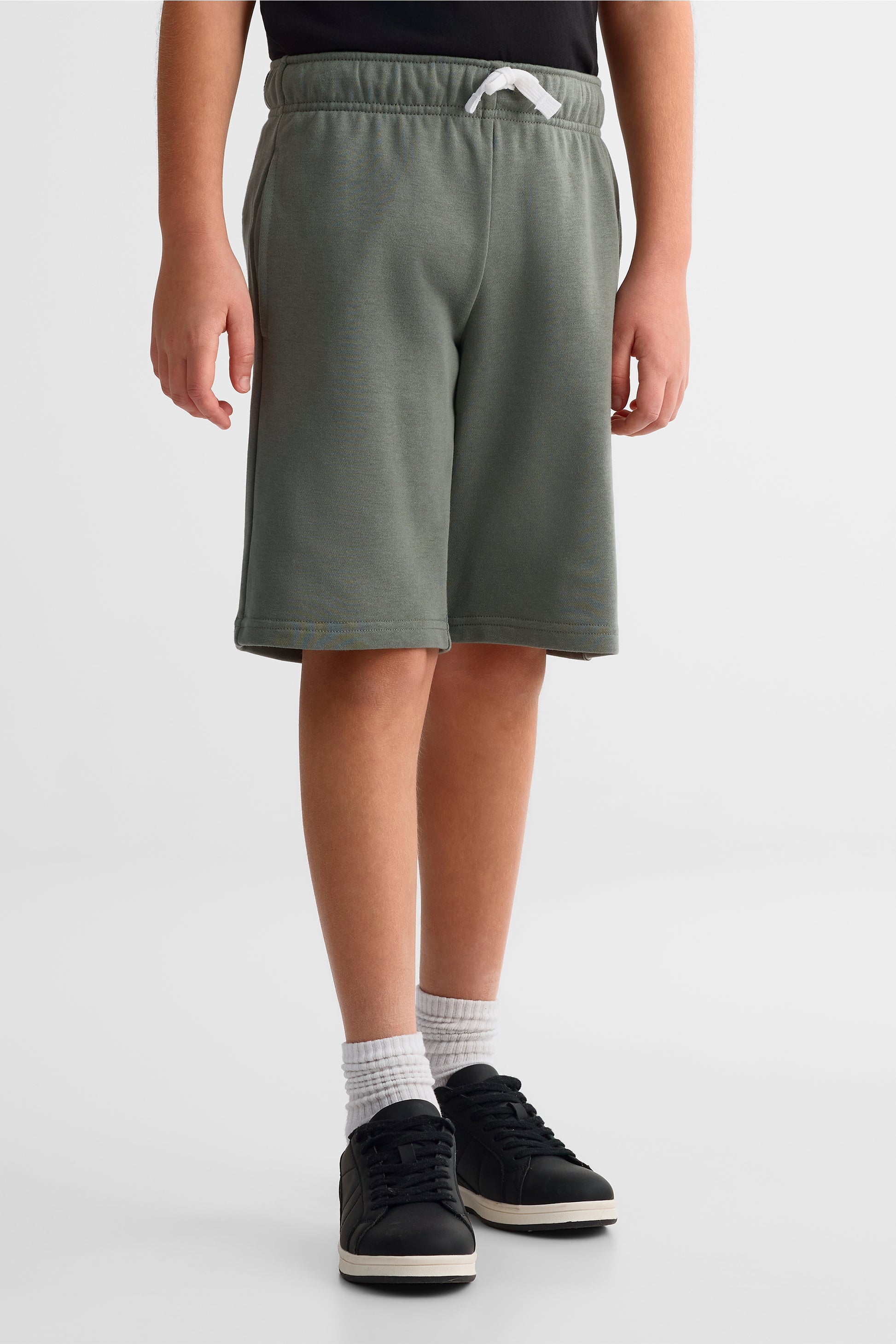 Short ouaté à poches - Ado garçon && KAKI