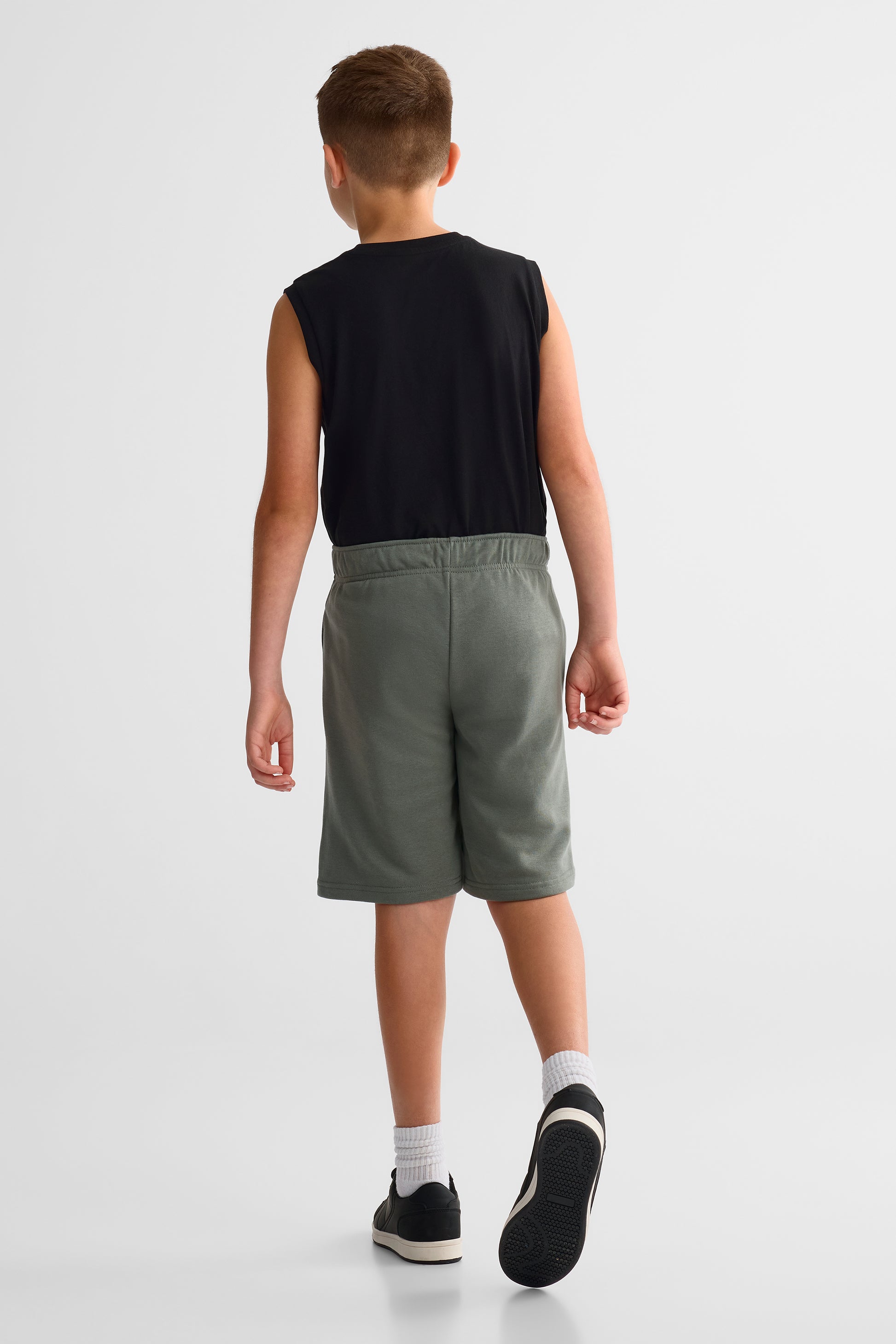 Short ouaté à poches - Ado garçon && KAKI