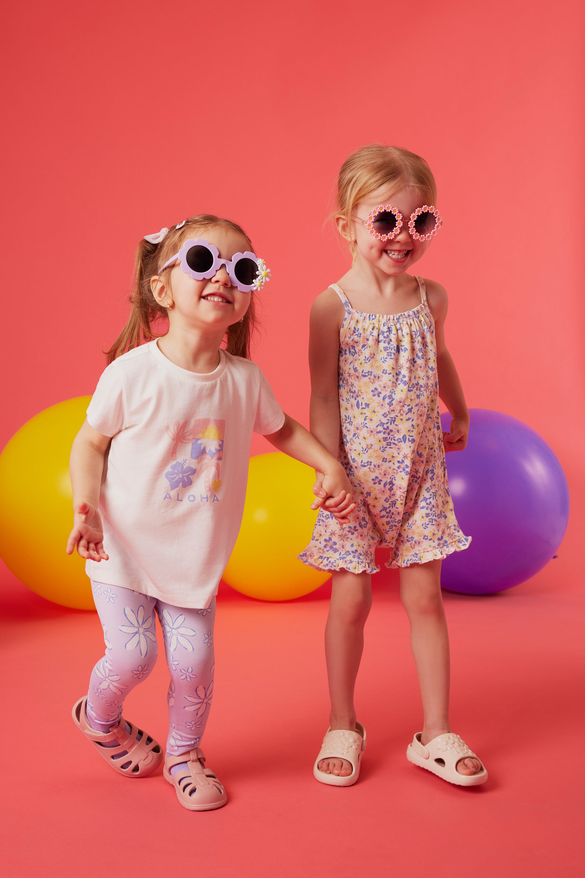 Rompers à manches courtes - Bébé fille && BLEU MULTI