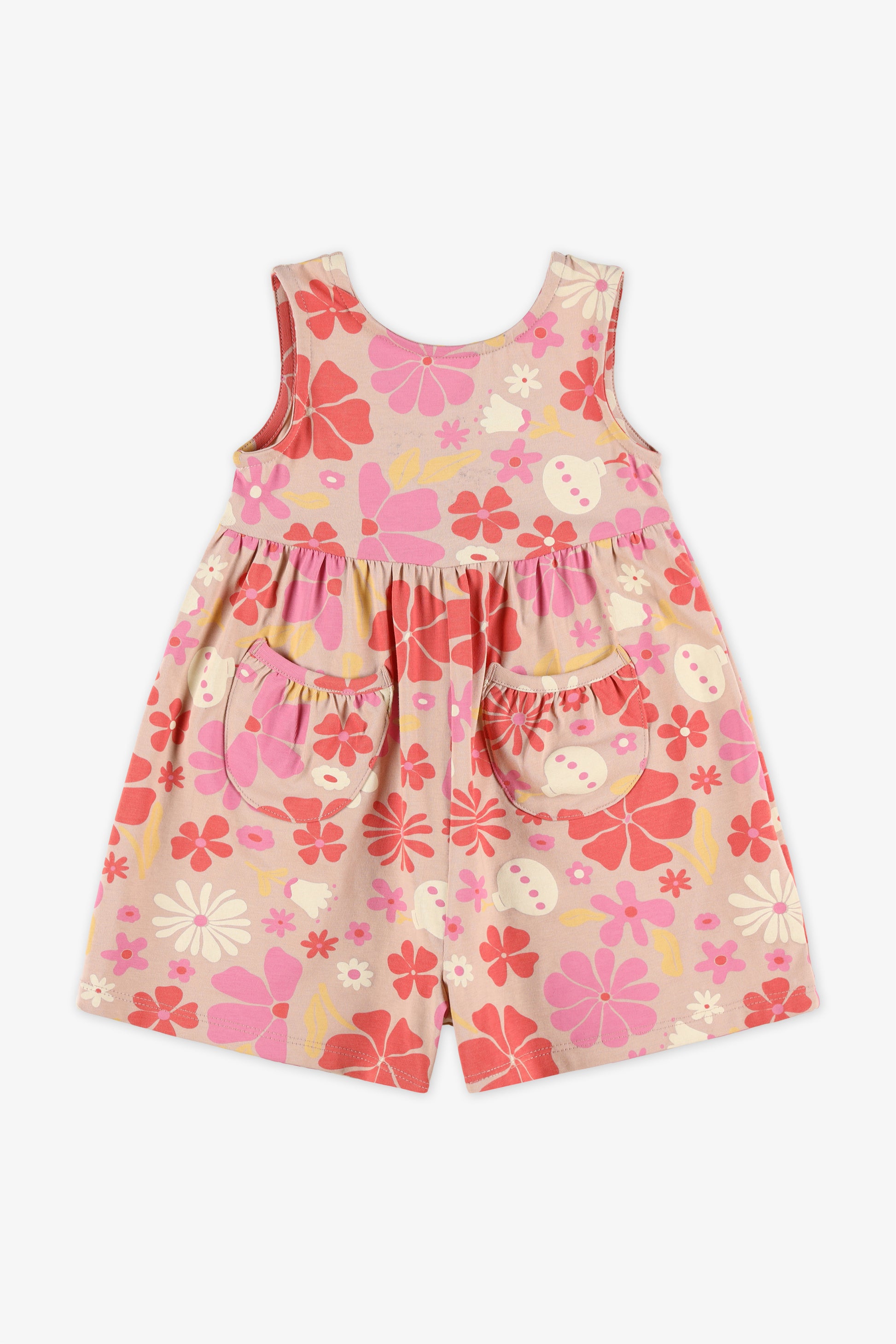 Barboteuse sans manches à imprimé - Bébé fille && ROSE MULTI