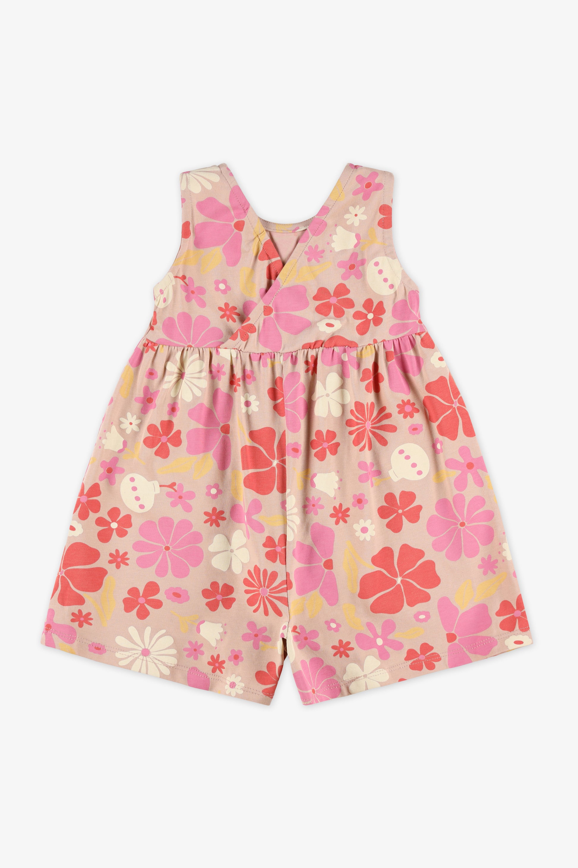 Barboteuse sans manches à imprimé - Bébé fille && ROSE MULTI