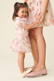 Robe à manches courtes en tulle - Bébé fille && BLANC CASSÉ/MULTI