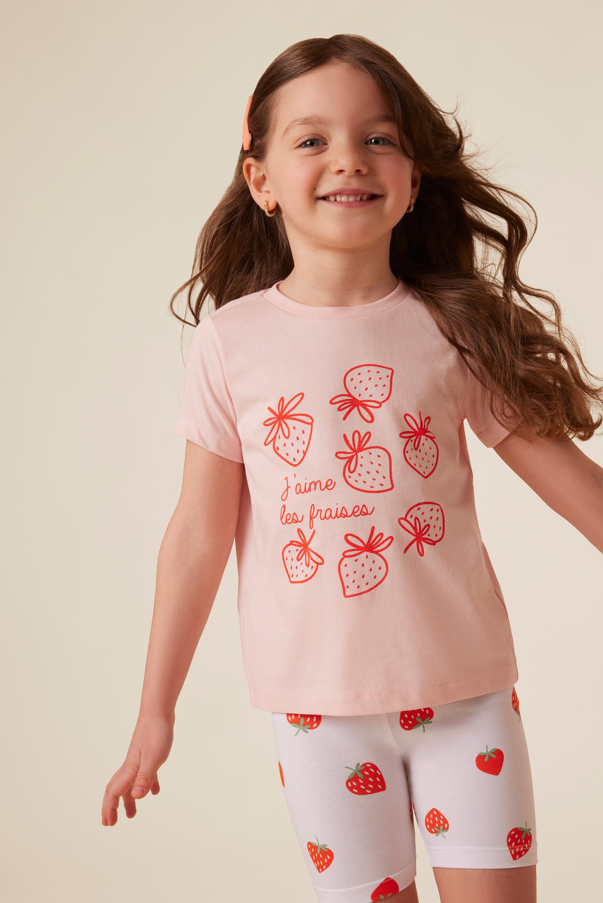 Pack de 3 T-shirts graphiques - Enfant fille && ROSE
