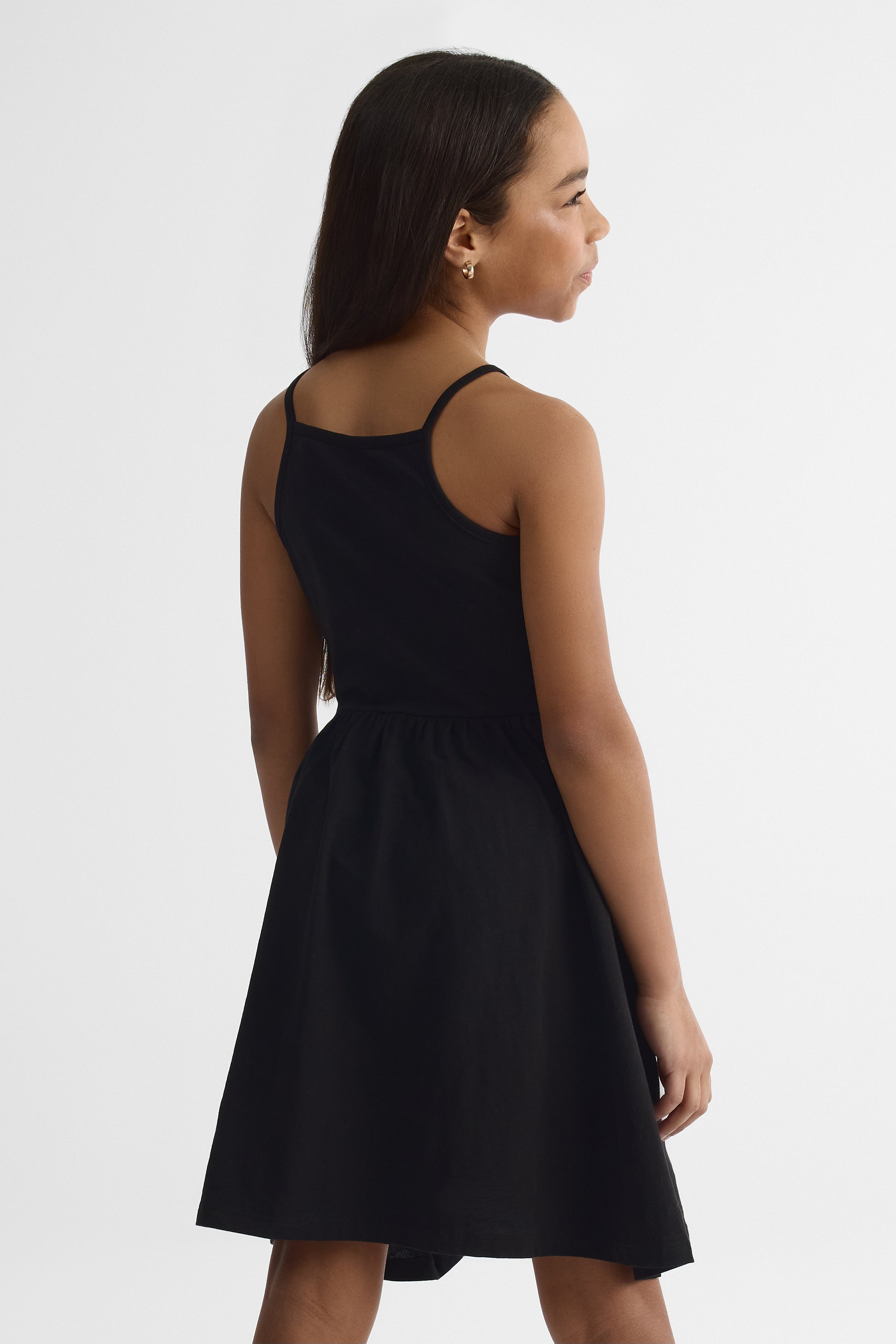 Robe courte à fines bretelles - Ado fille && NOIR
