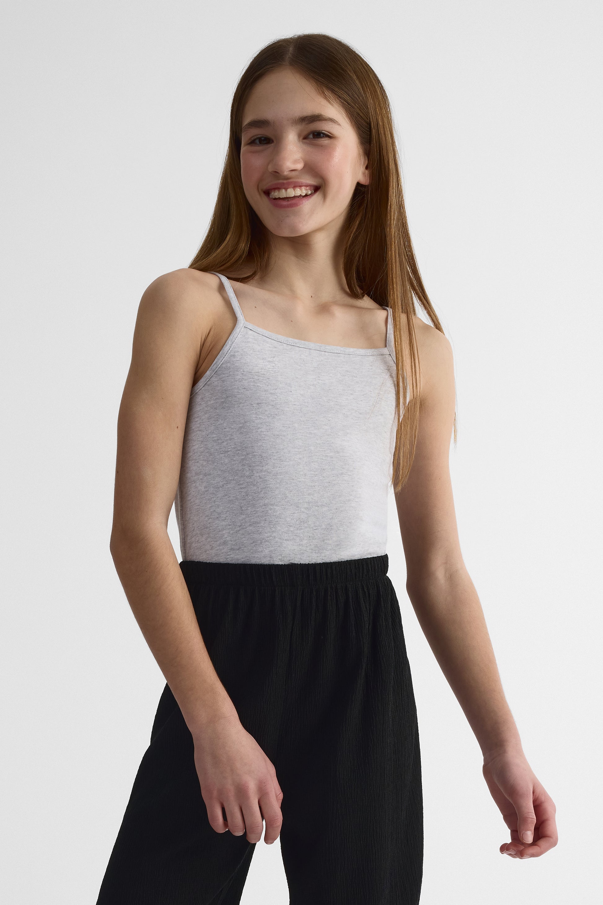 Lot de 2 camisole à bretelles fines - Ado fille && BLEU