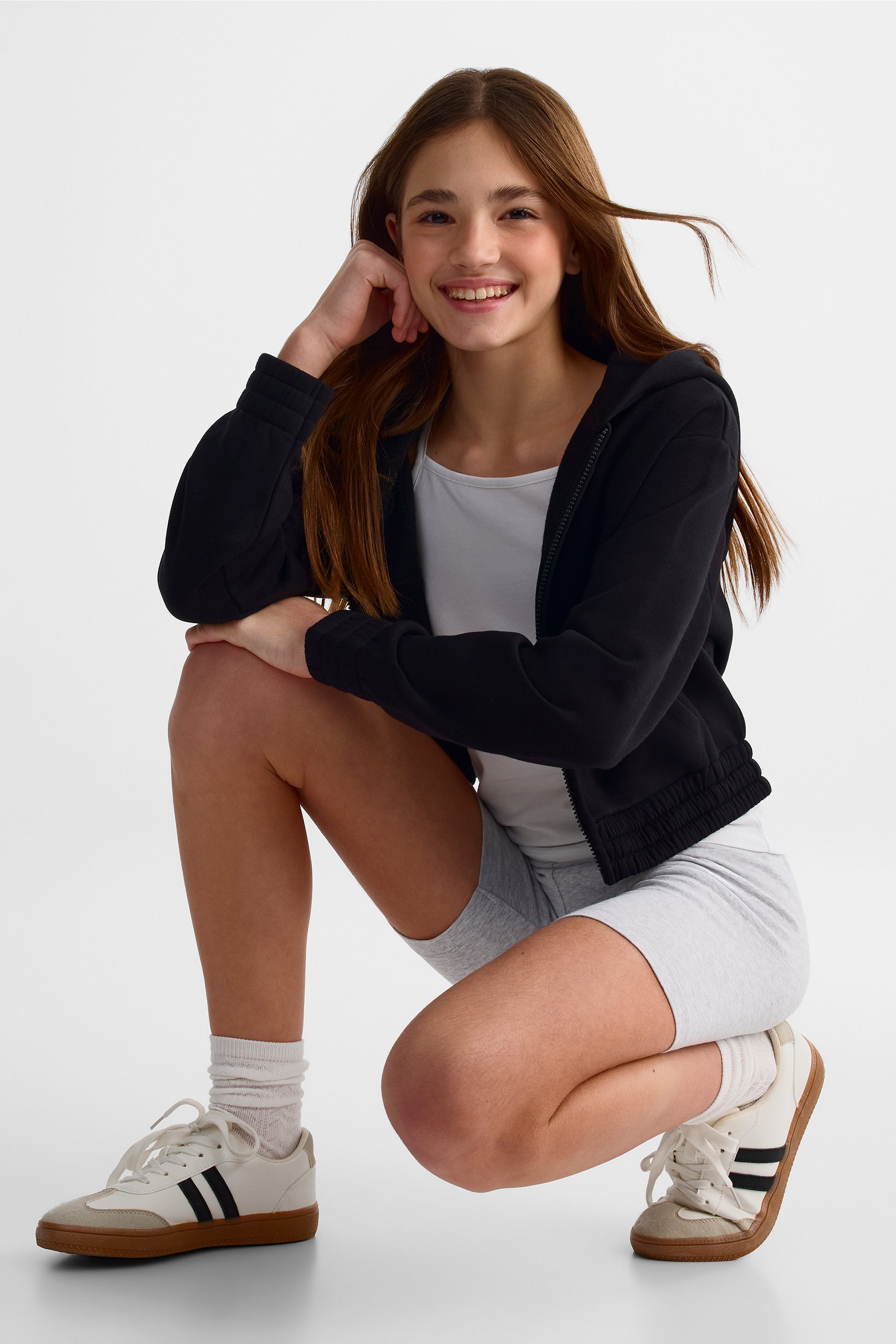 Legging-short en stretch - Ado fille && BLANC