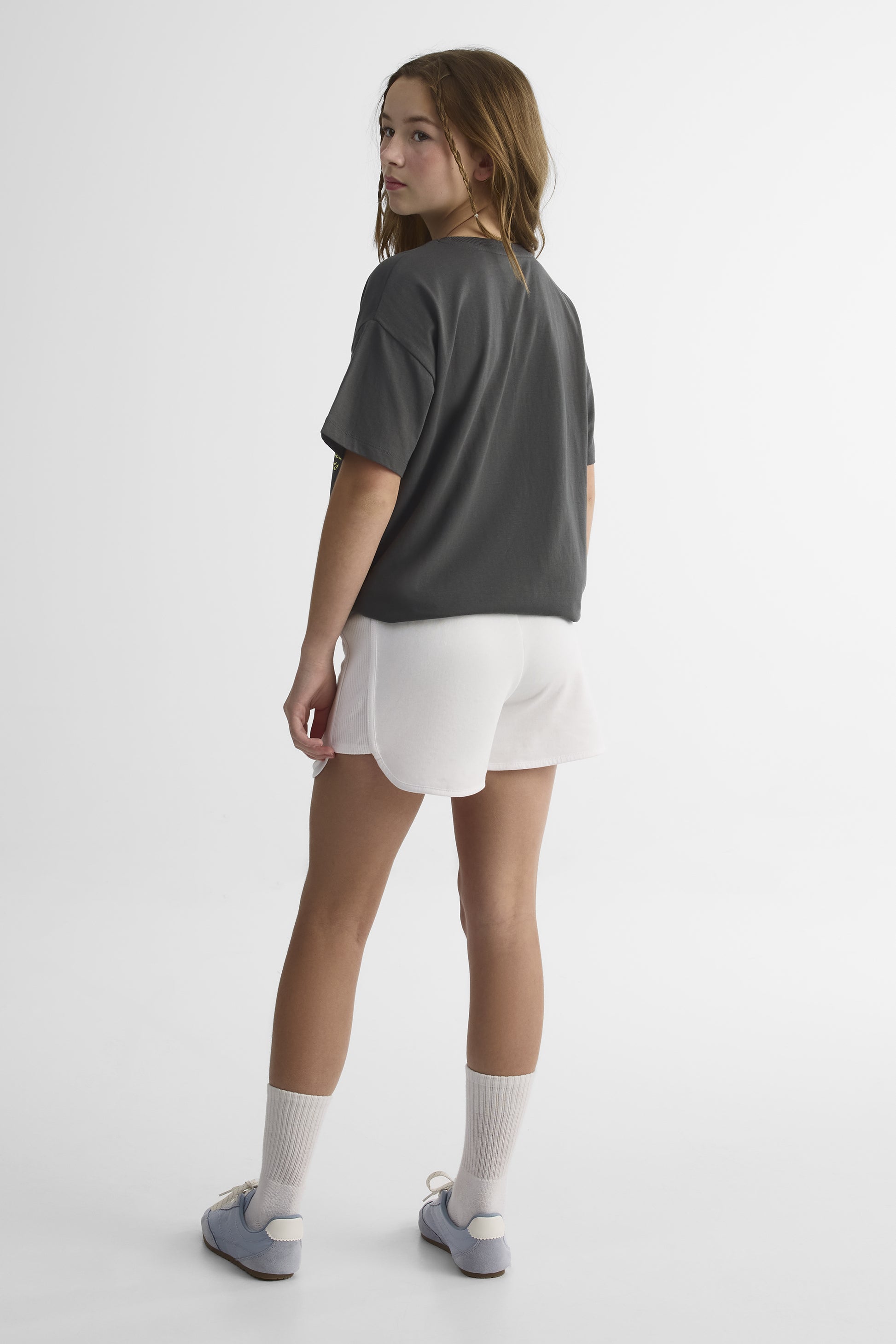 Short court en tricot français- Ado fille && BLANC MULTI
